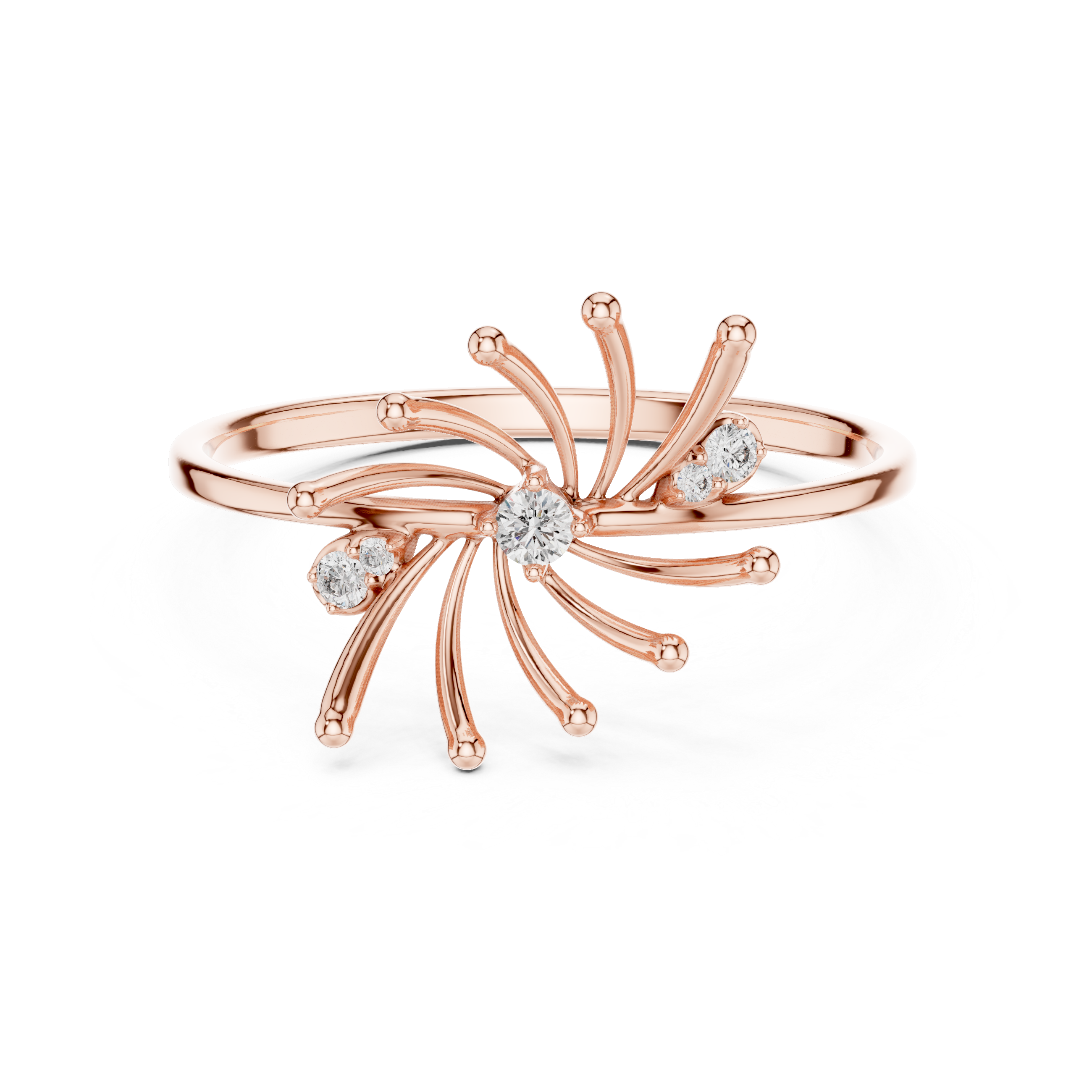 Luxury Starburst Diamond Ring