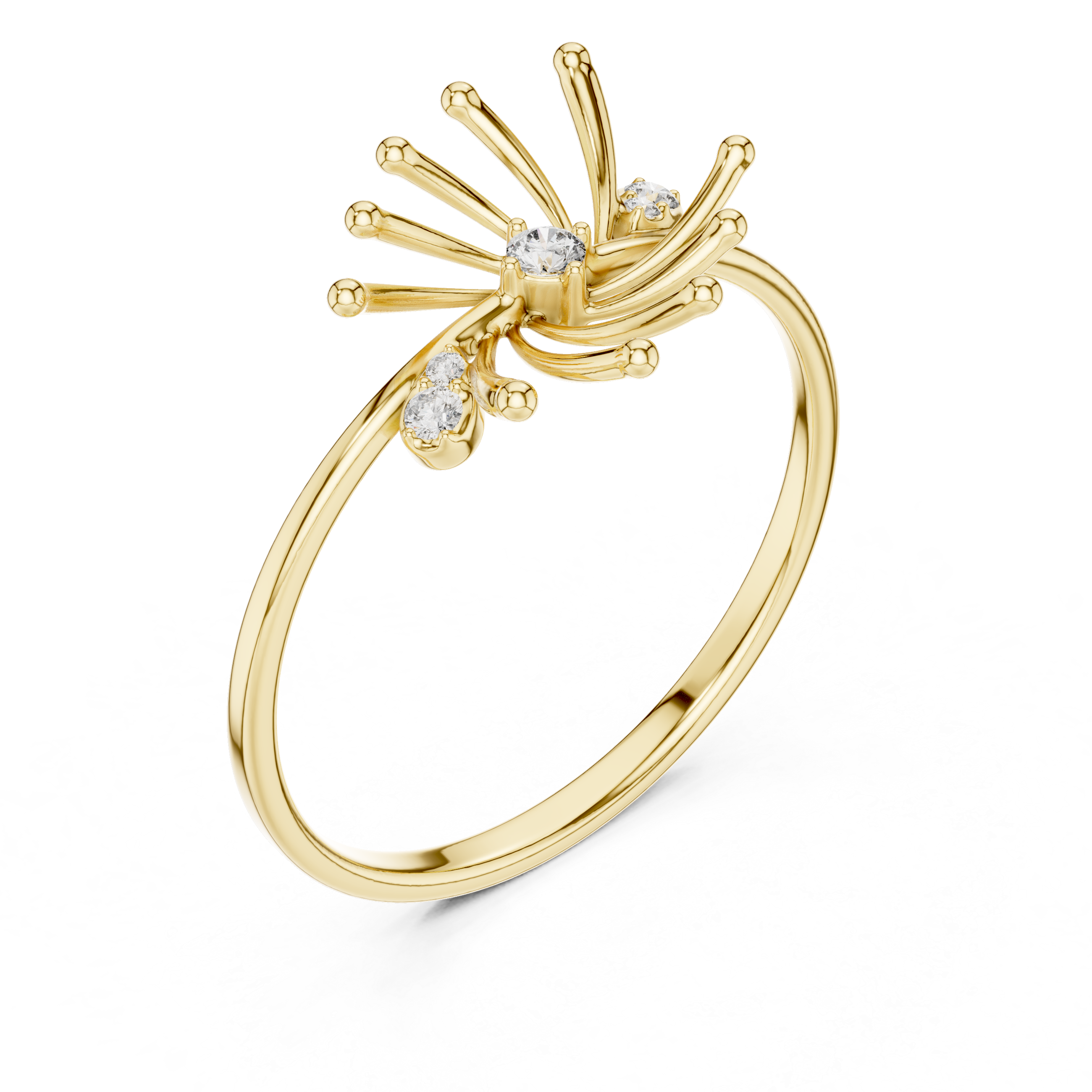 Luxury Starburst Diamond Ring