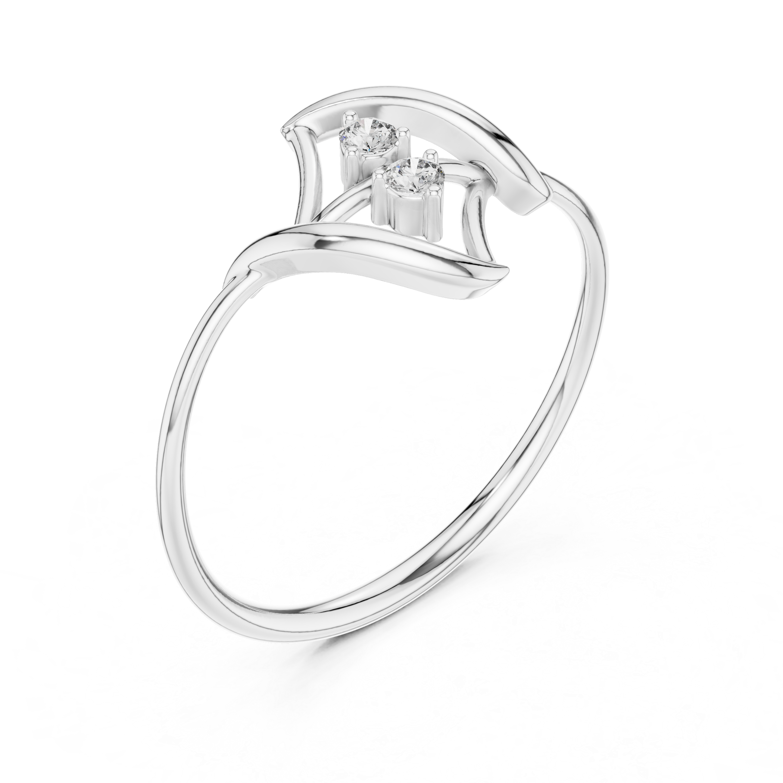 Luxury Geometric Diamond Ring