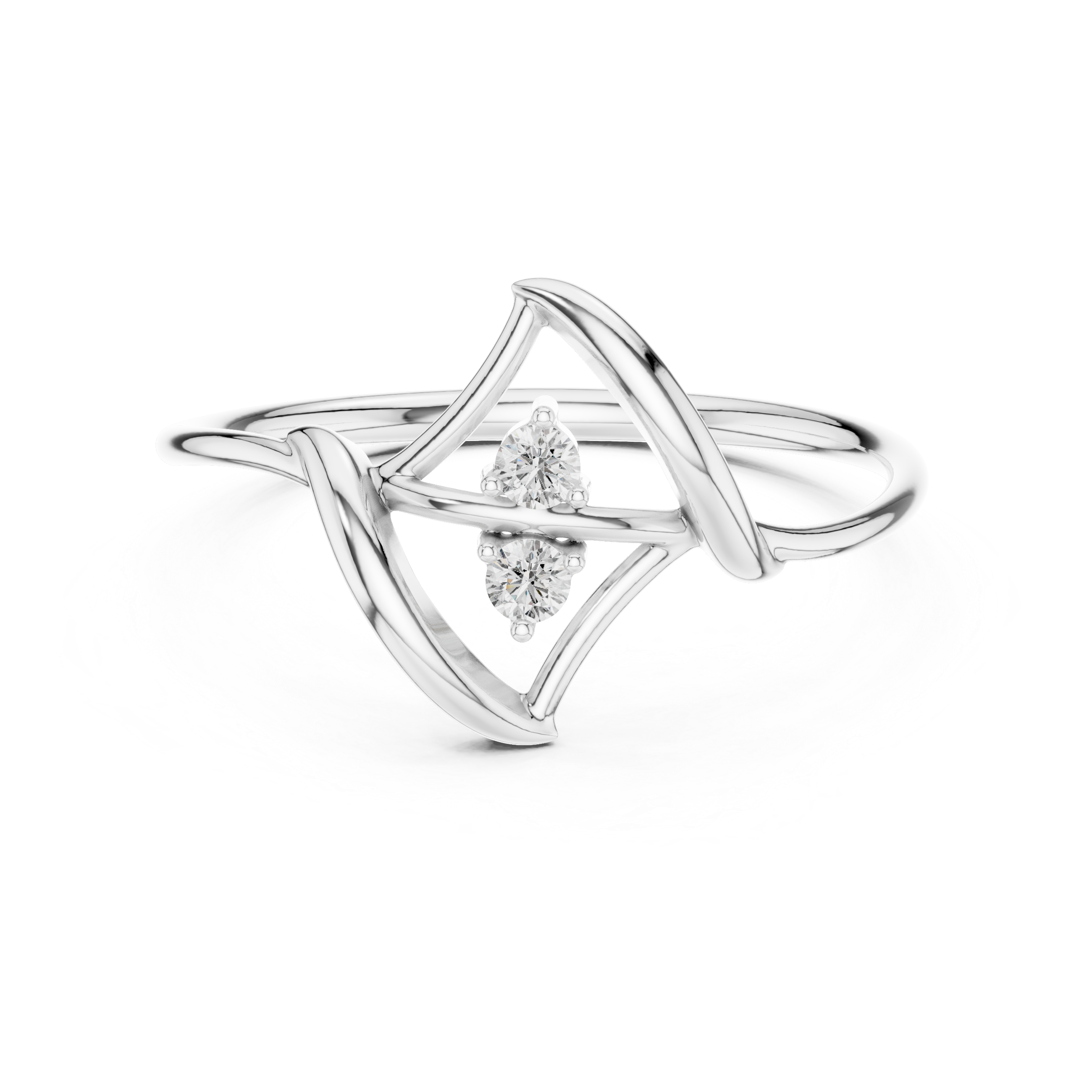 Luxury Geometric Diamond Ring