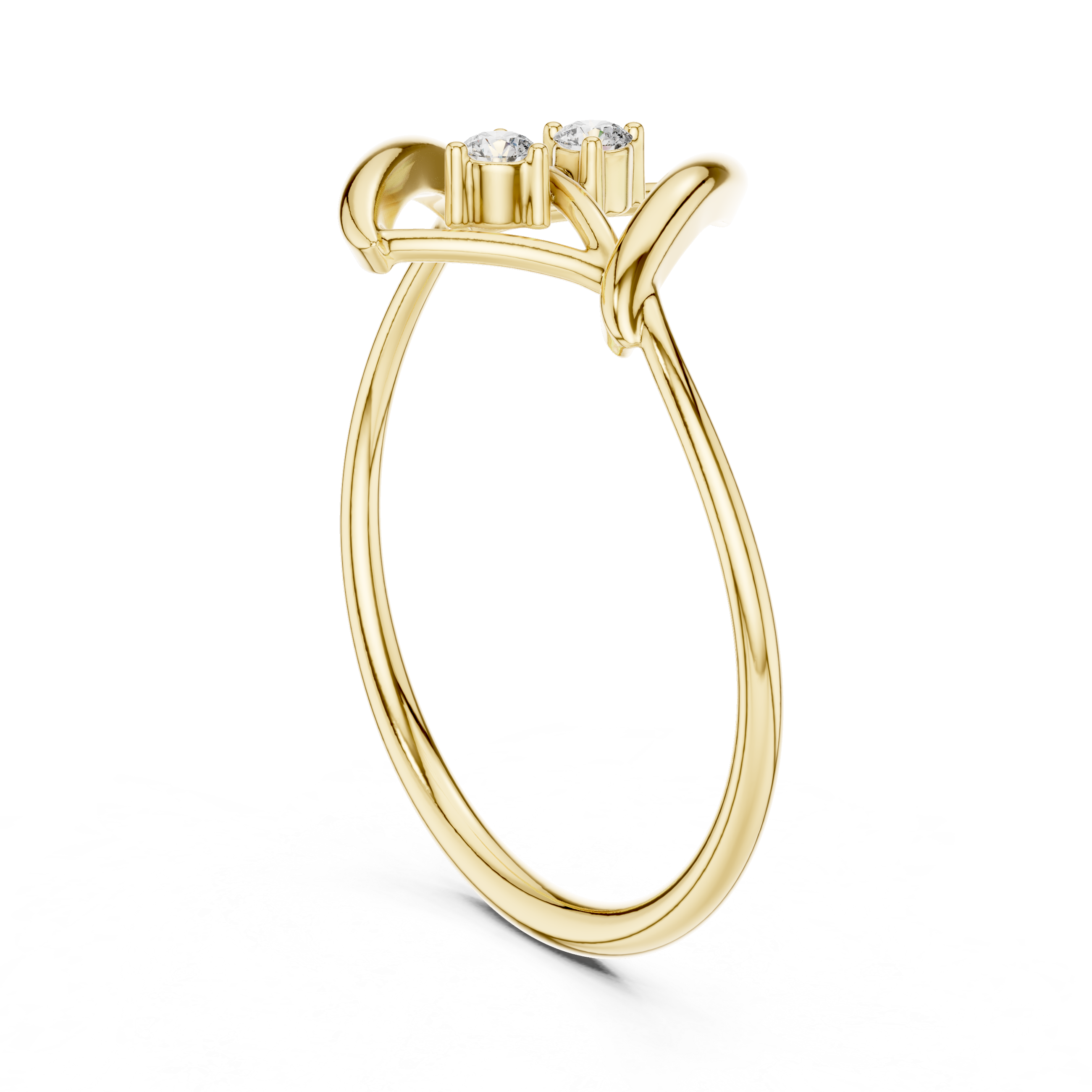 Luxury Geometric Diamond Ring