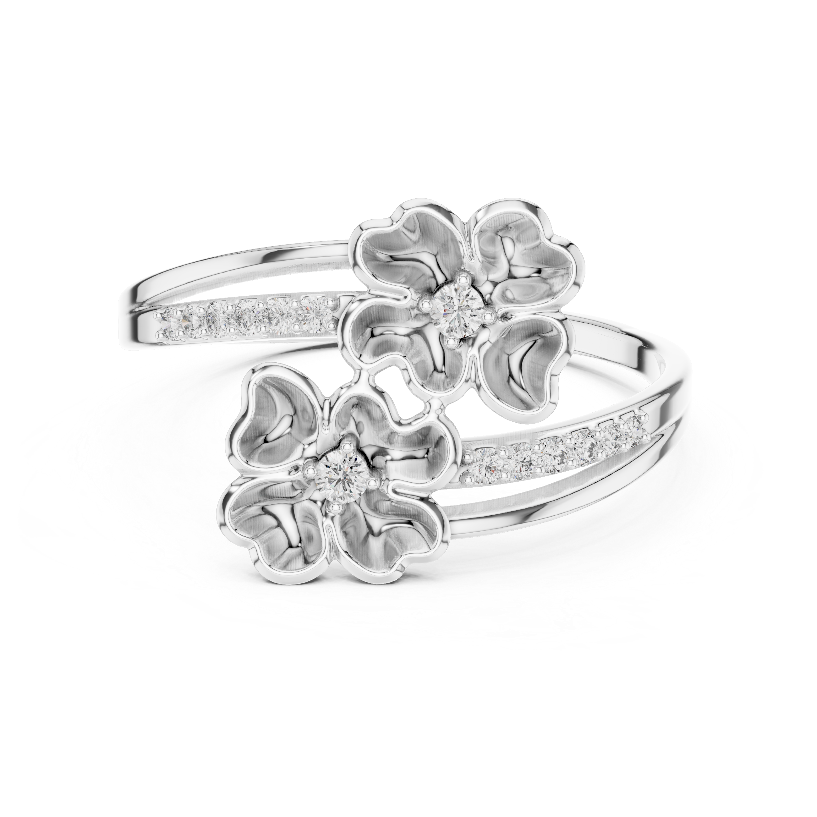 Luxury Floral Diamond Ring
