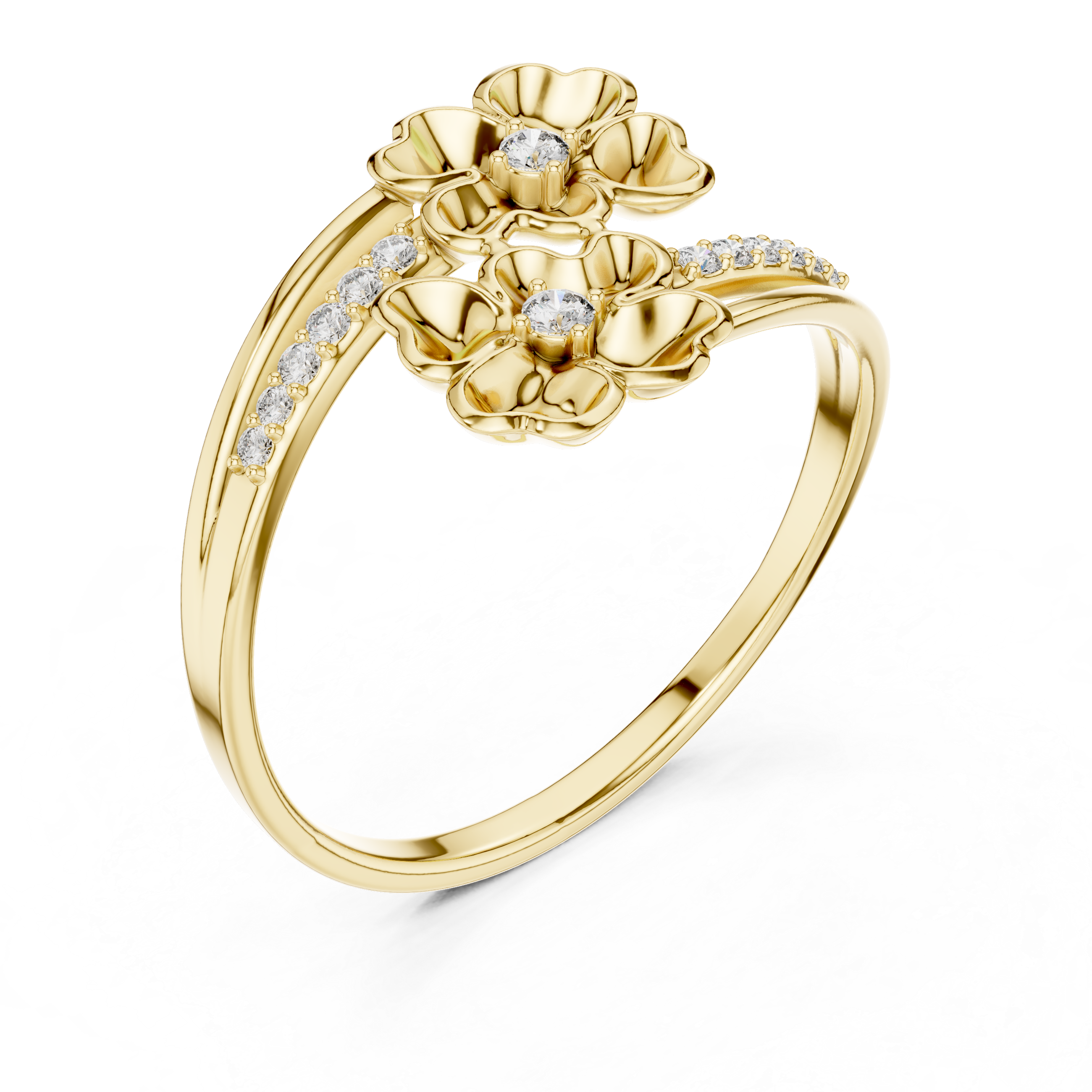 Luxury Floral Diamond Ring