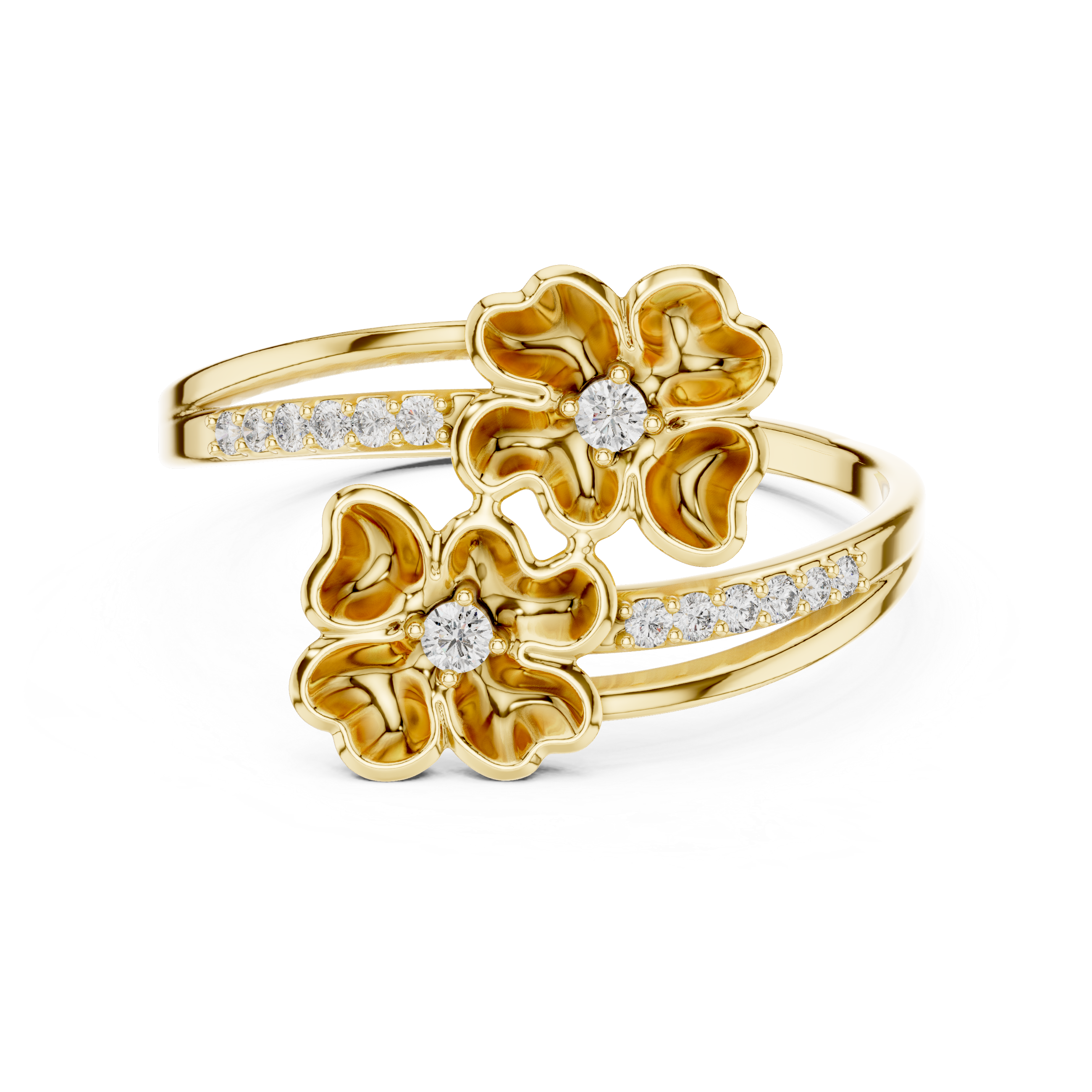 Luxury Floral Diamond Ring