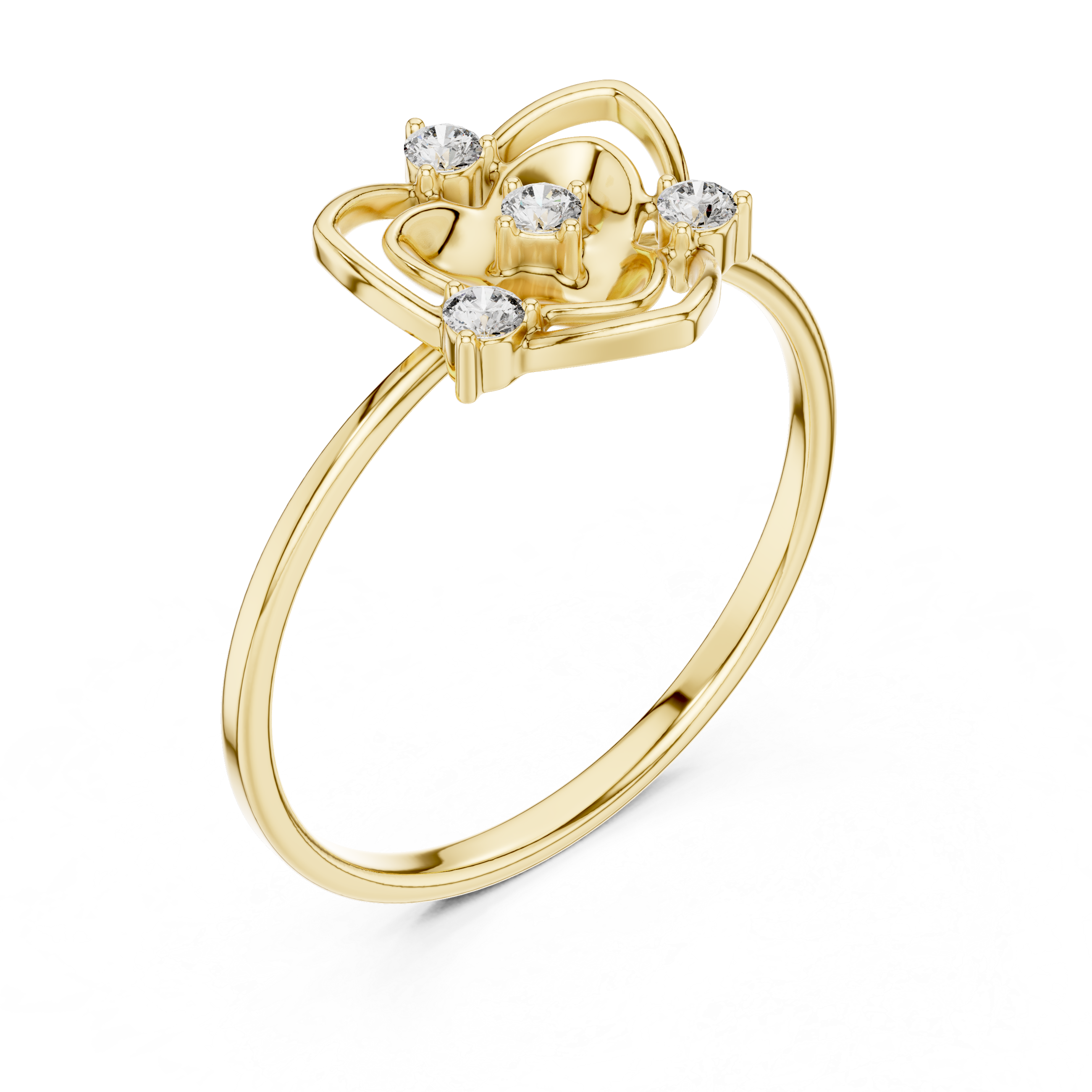 Luxury Heart Diamond Ring