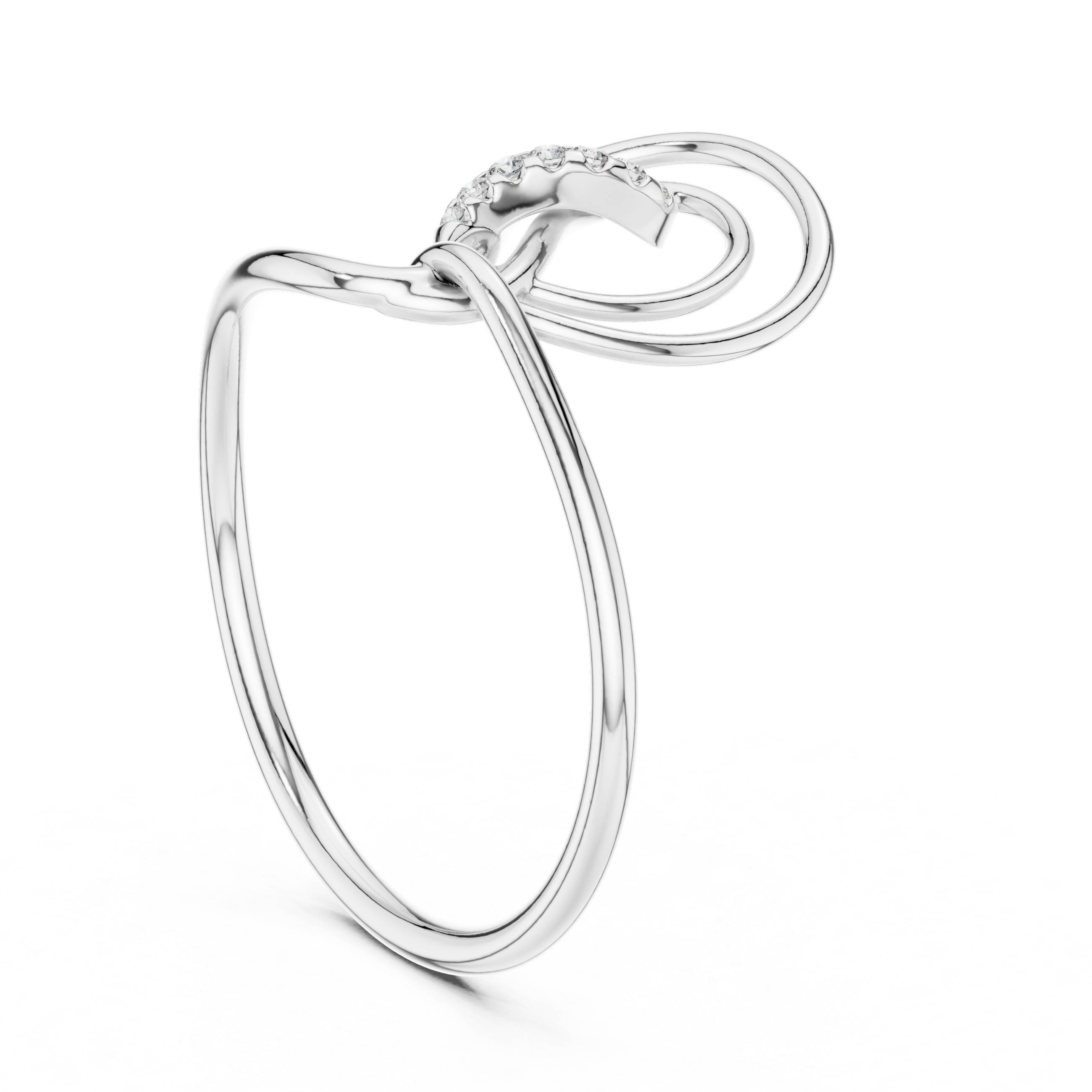Luxury Spiral Diamond Ring