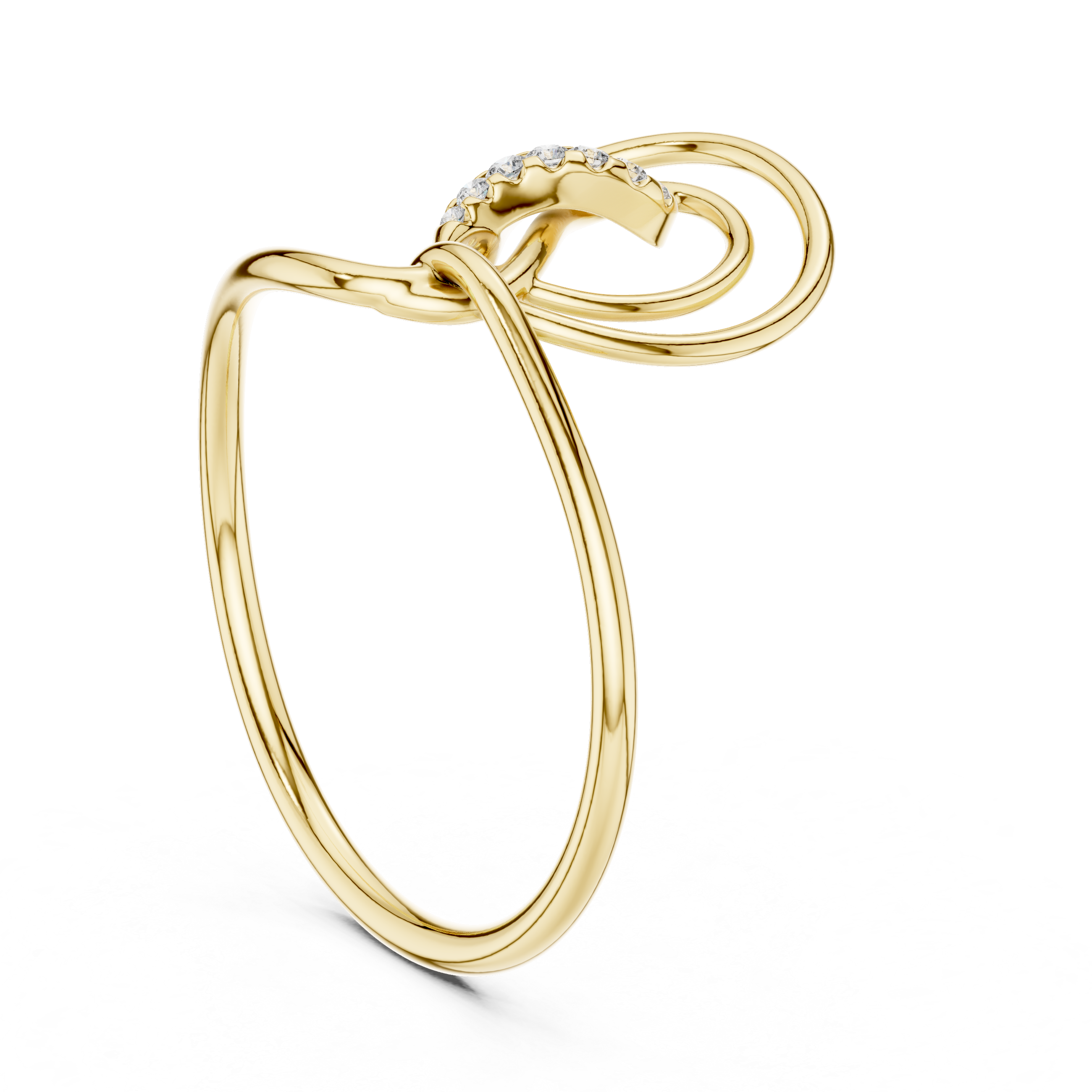 Luxury Spiral Diamond Ring