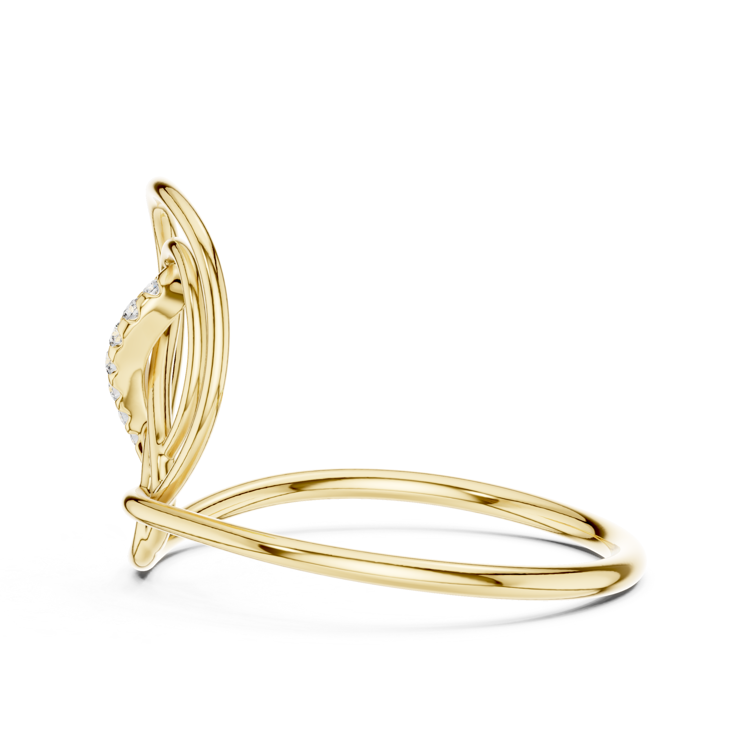 Luxury Spiral Diamond Ring