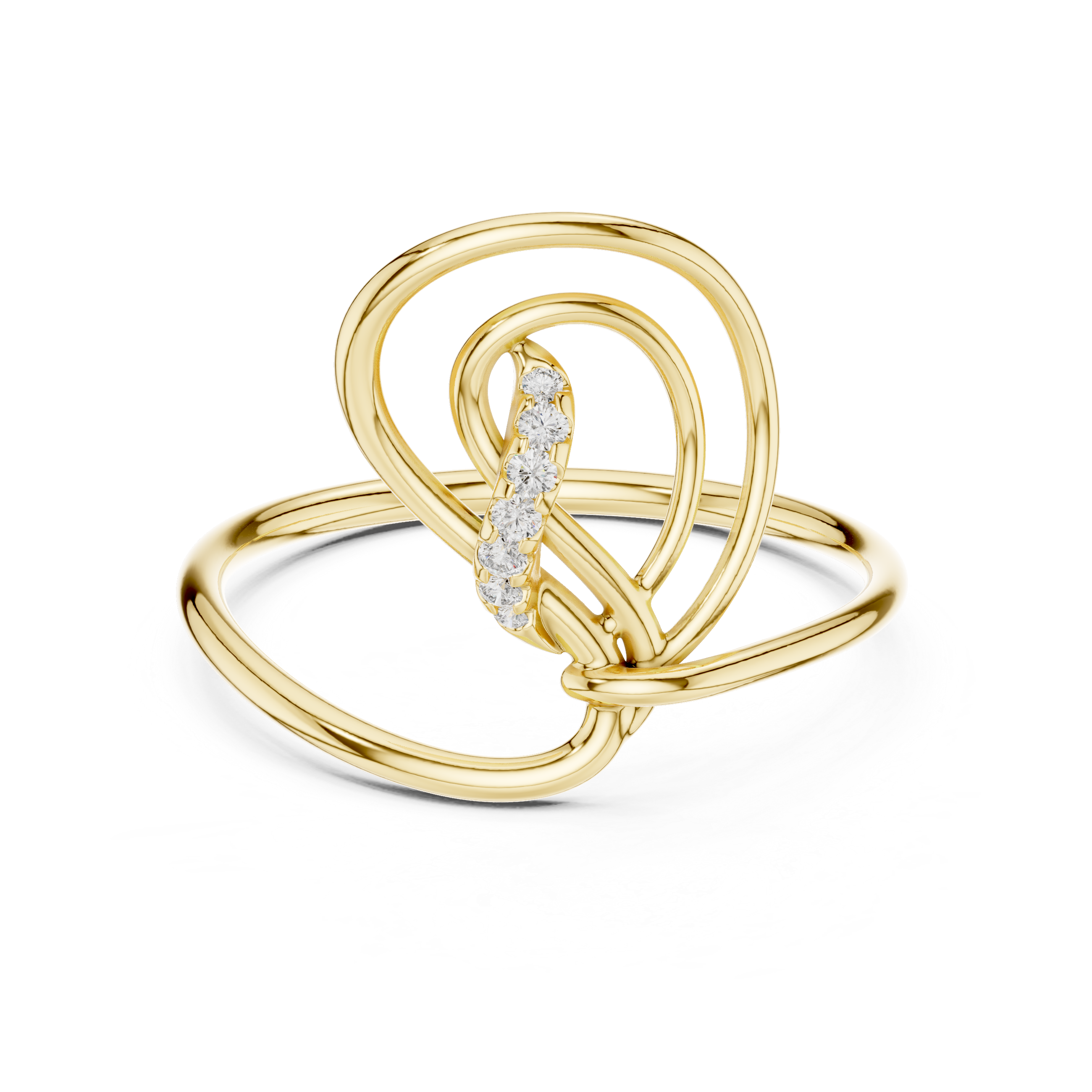 Luxury Spiral Diamond Ring