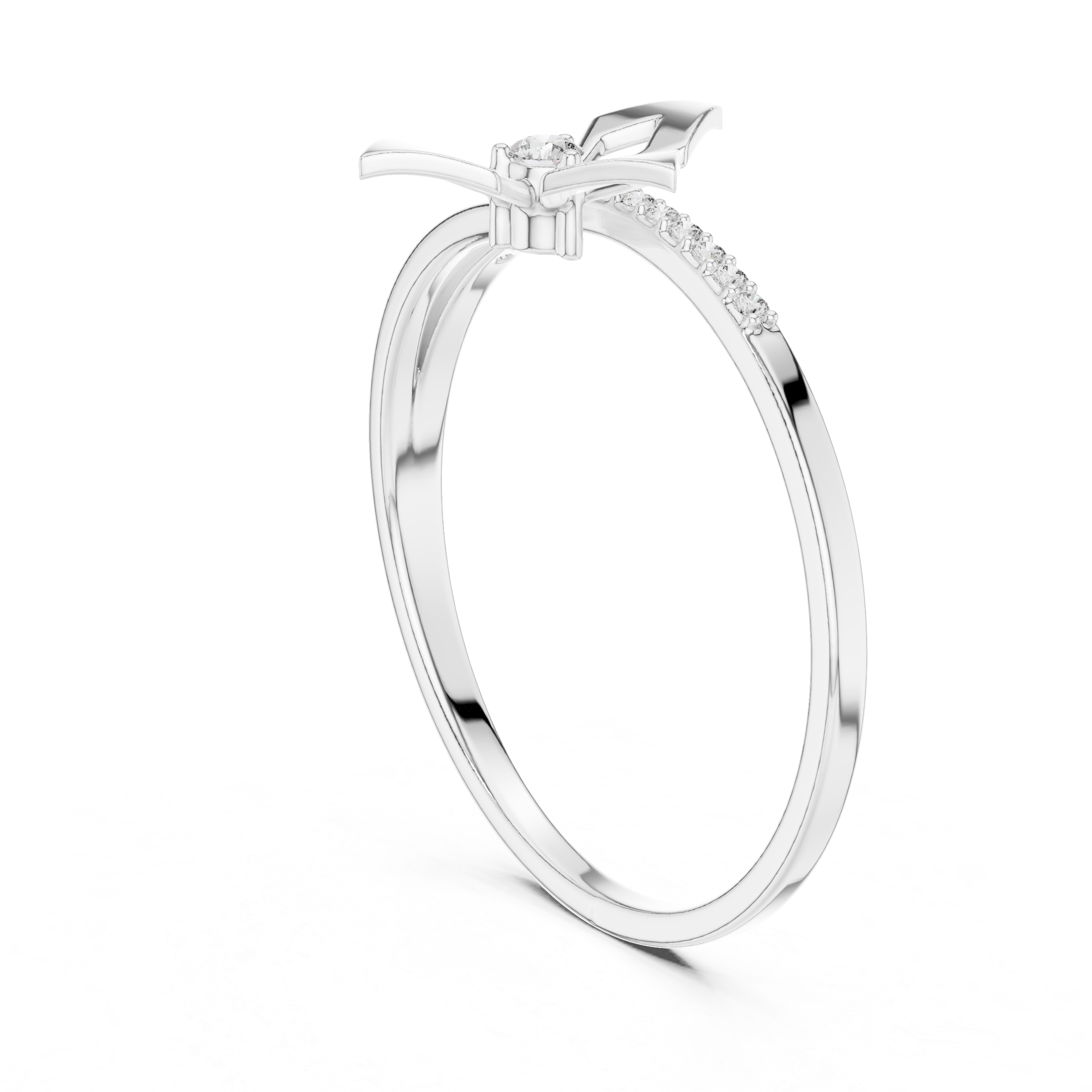 Modern Diamond Geometry Ring