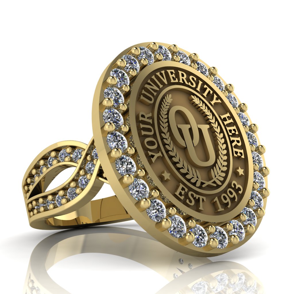 Circum Oval | Infinity Pave Band Custom Collage Ring