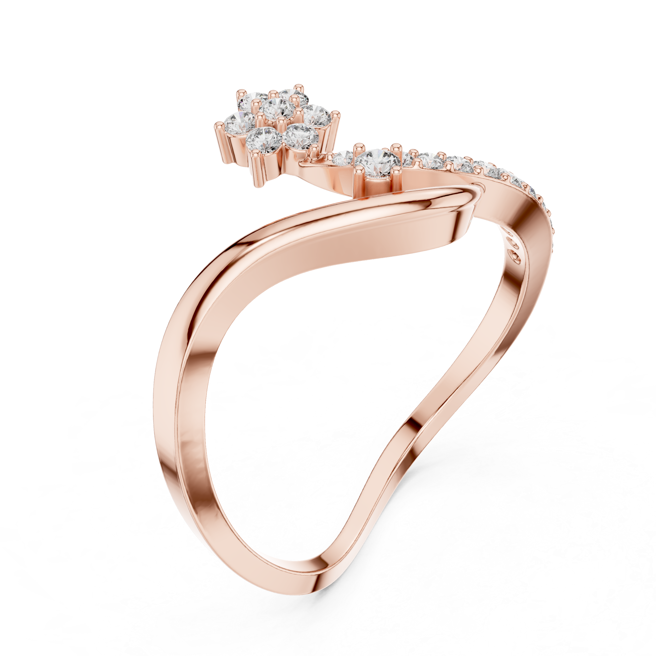Infinity Floral Diamond Ring