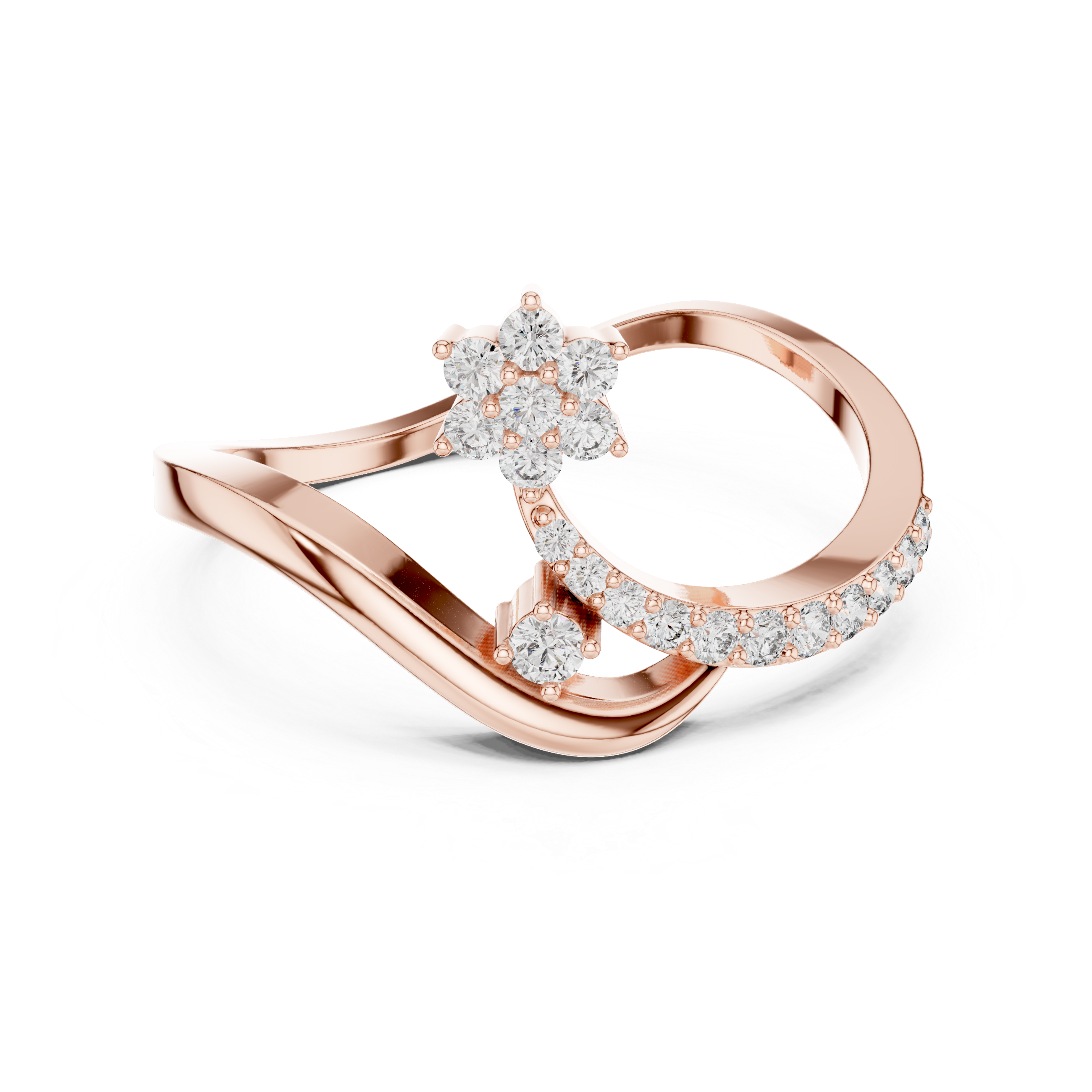 Infinity Floral Diamond Ring