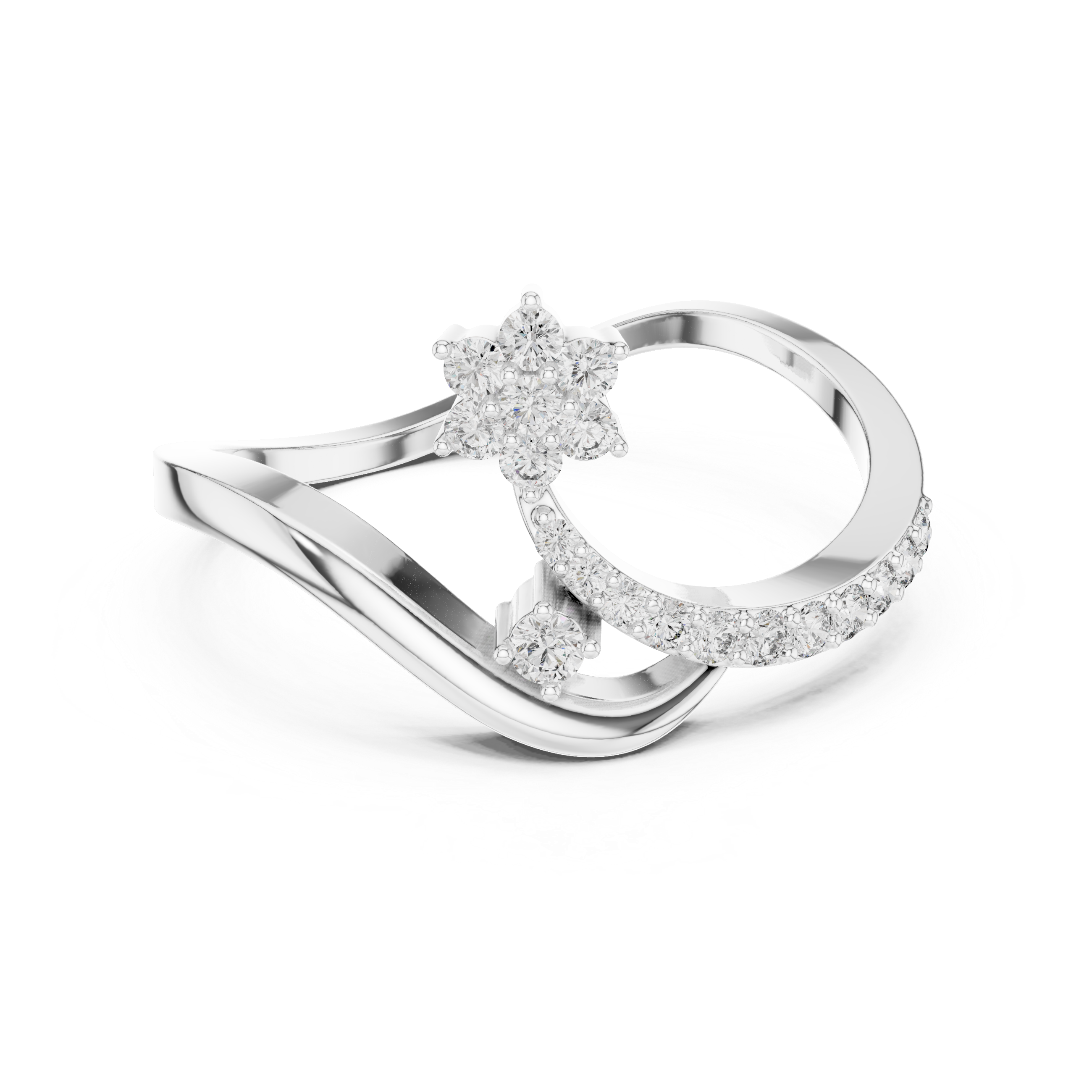 Infinity Floral Diamond Ring