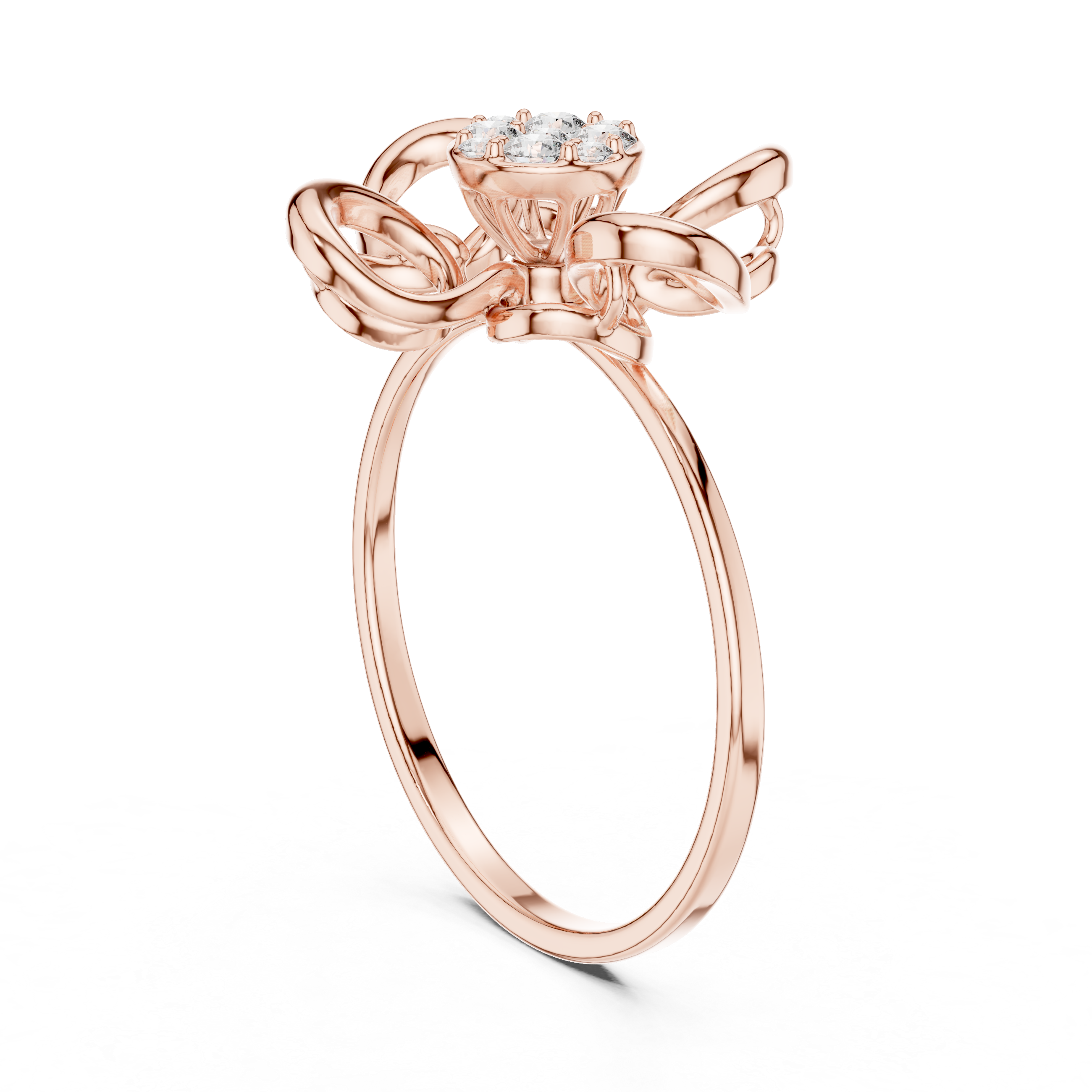 Loop Flower Diamond Ring