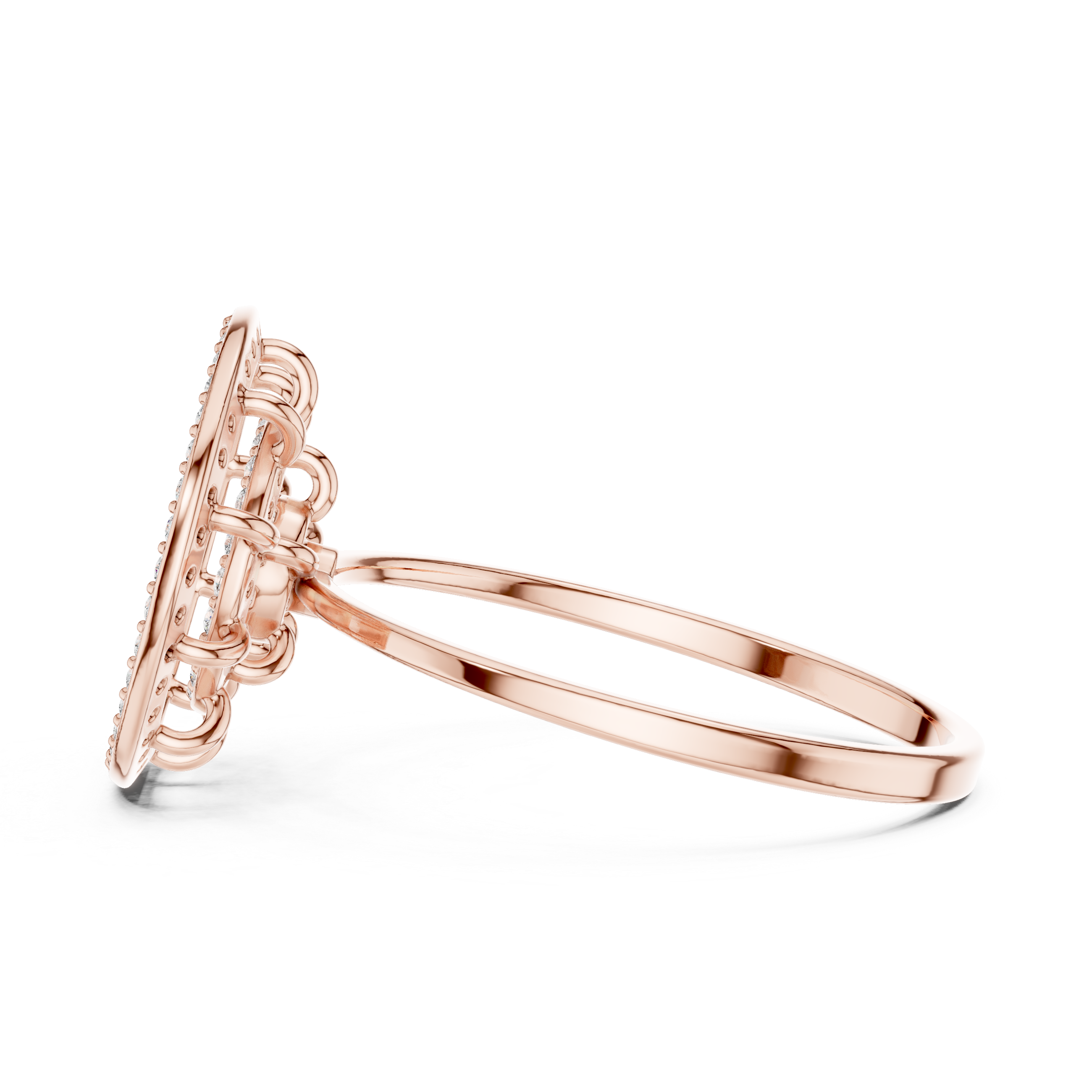 Halo Circle Diamond Ring