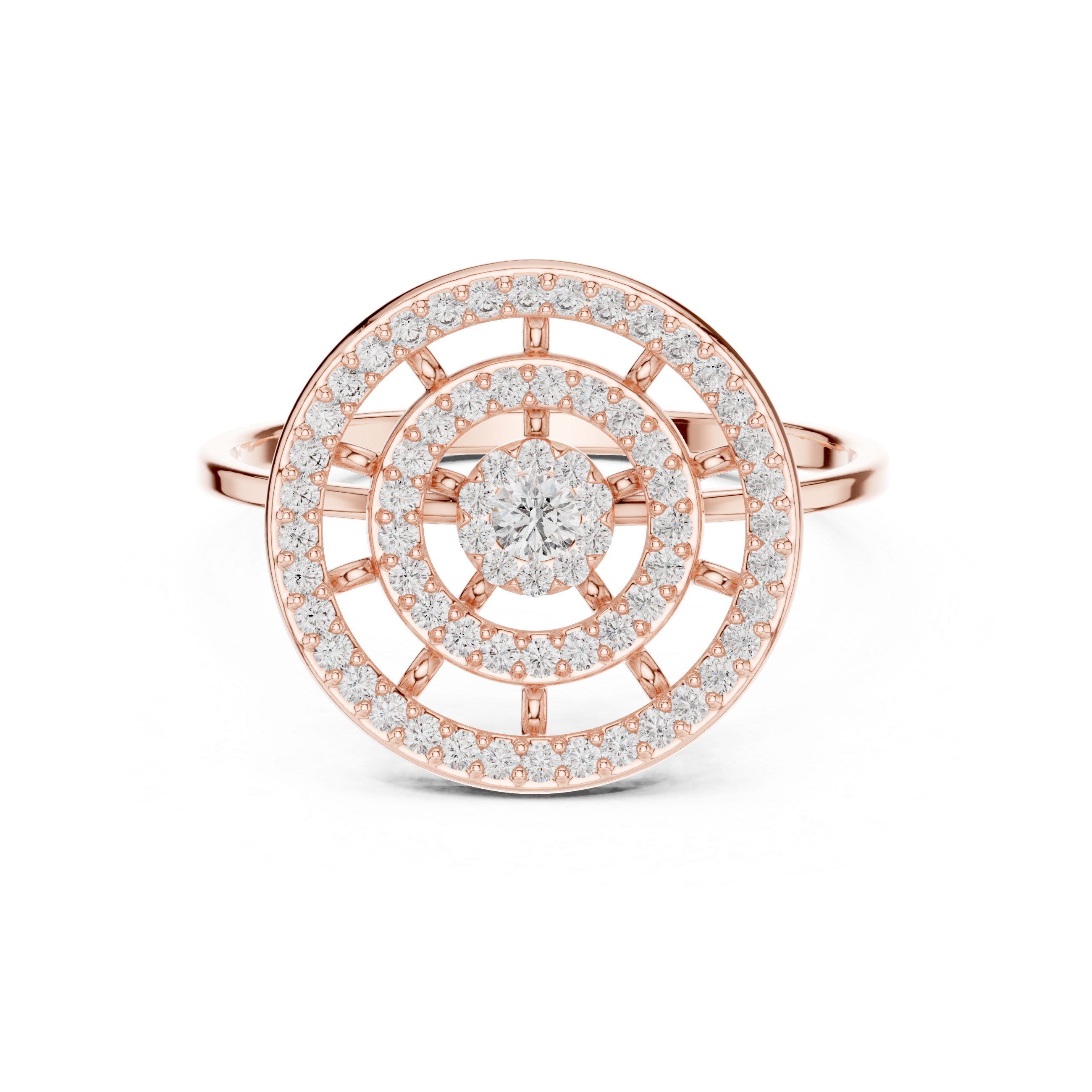 Halo Circle Diamond Ring