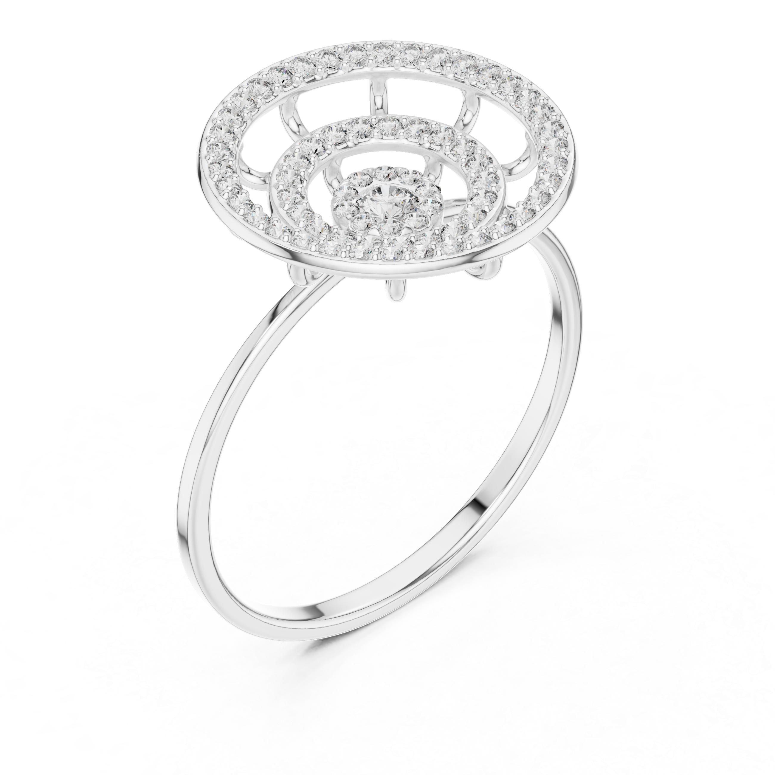 Halo Circle Diamond Ring