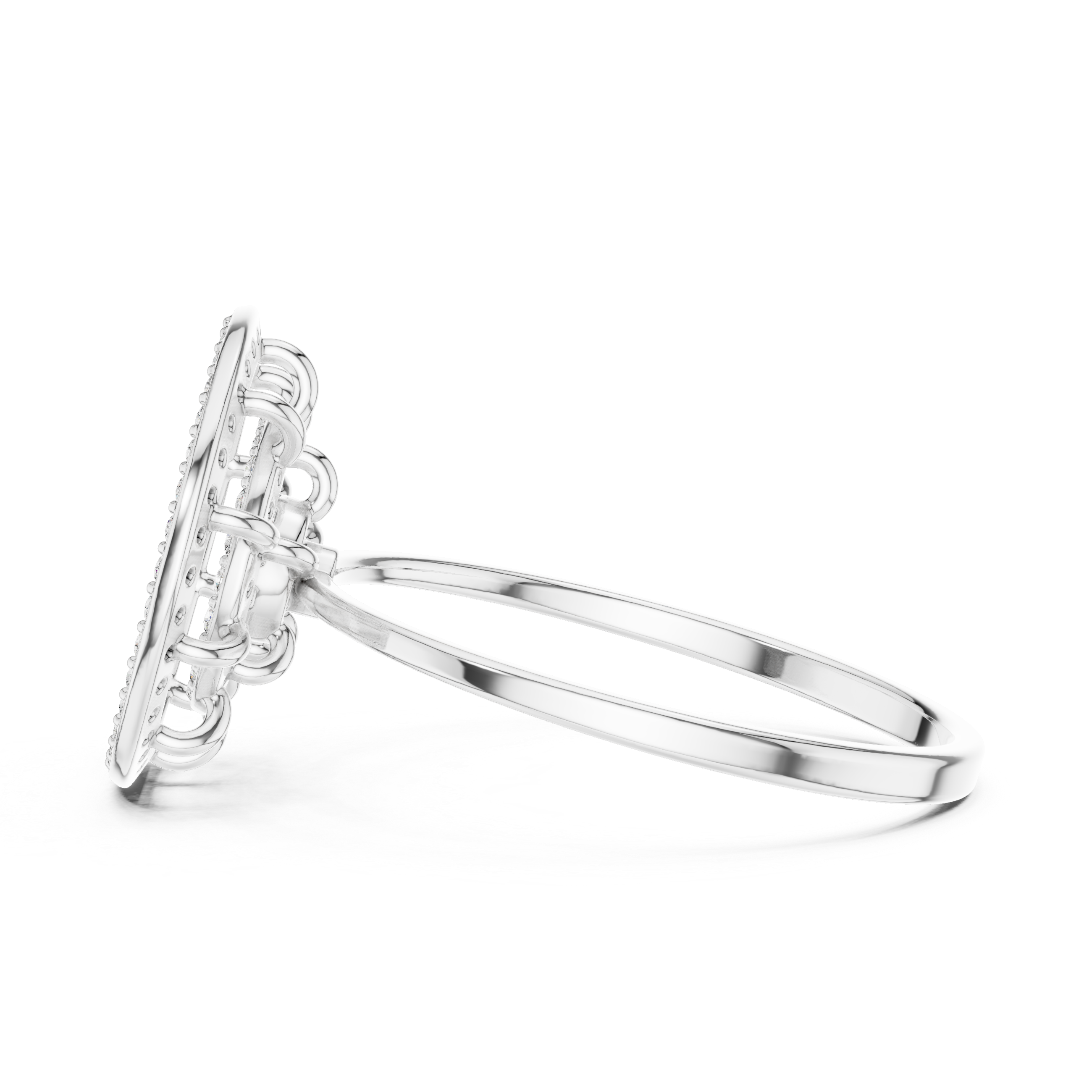 Halo Circle Diamond Ring
