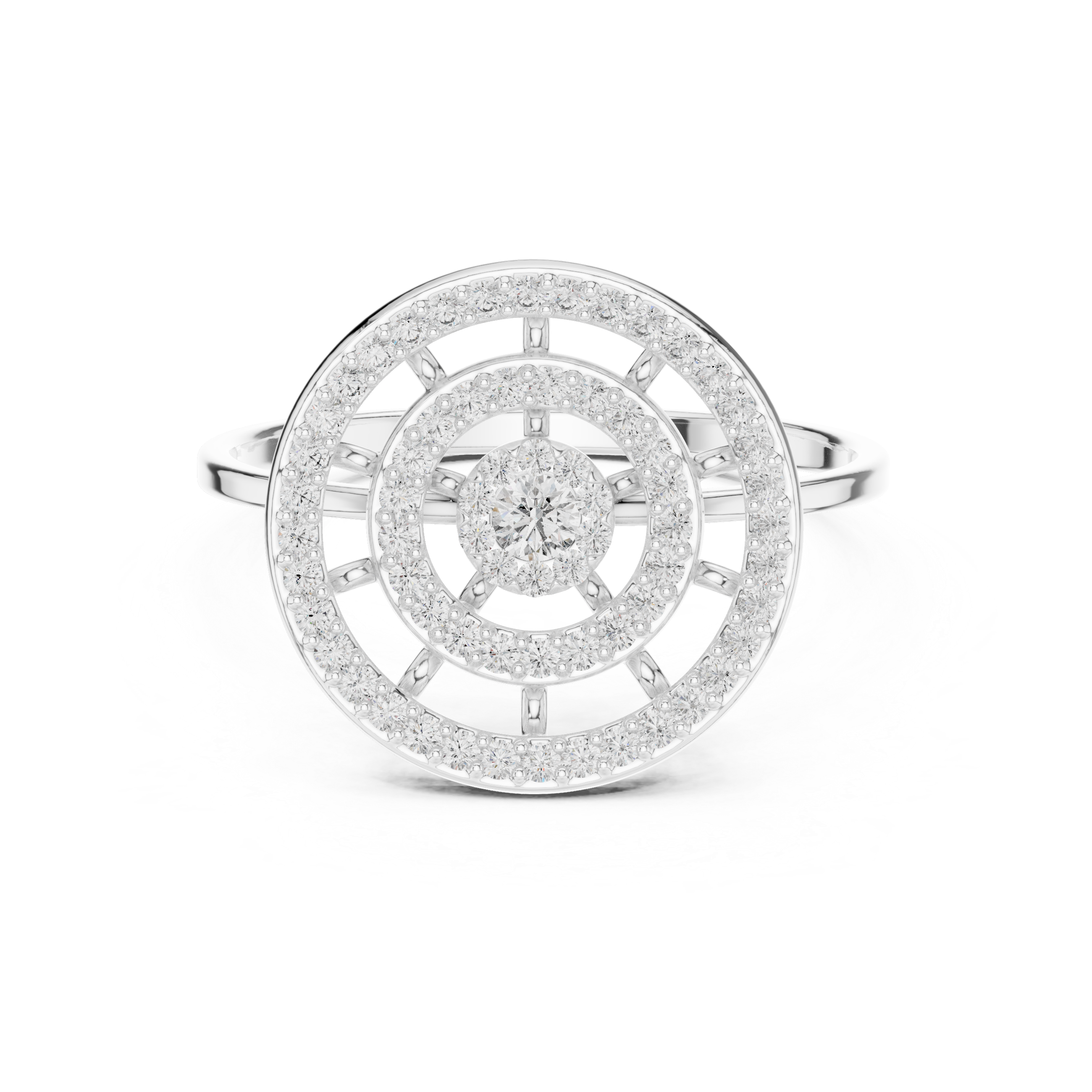 Halo Circle Diamond Ring