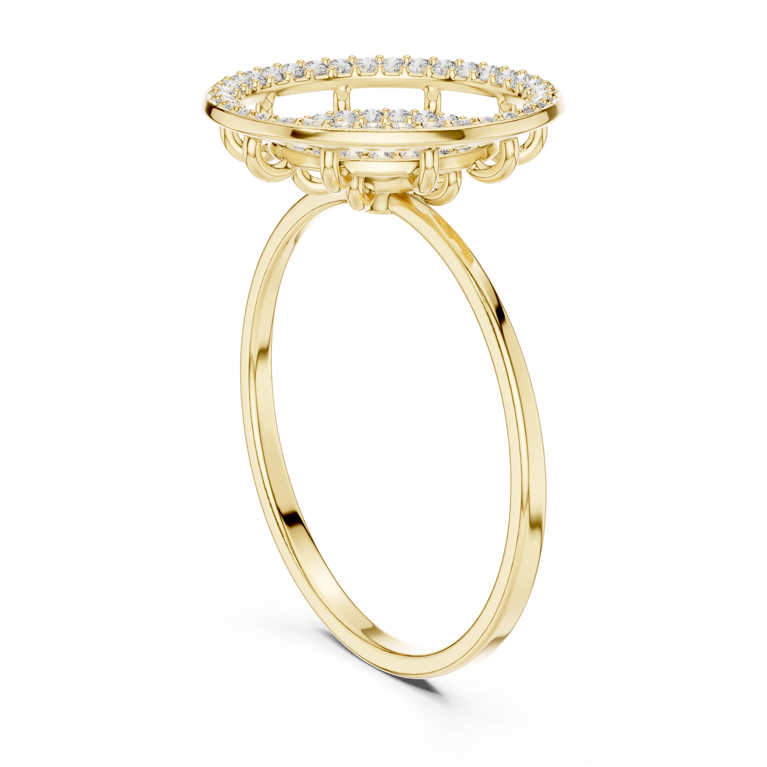 Halo Circle Diamond Ring