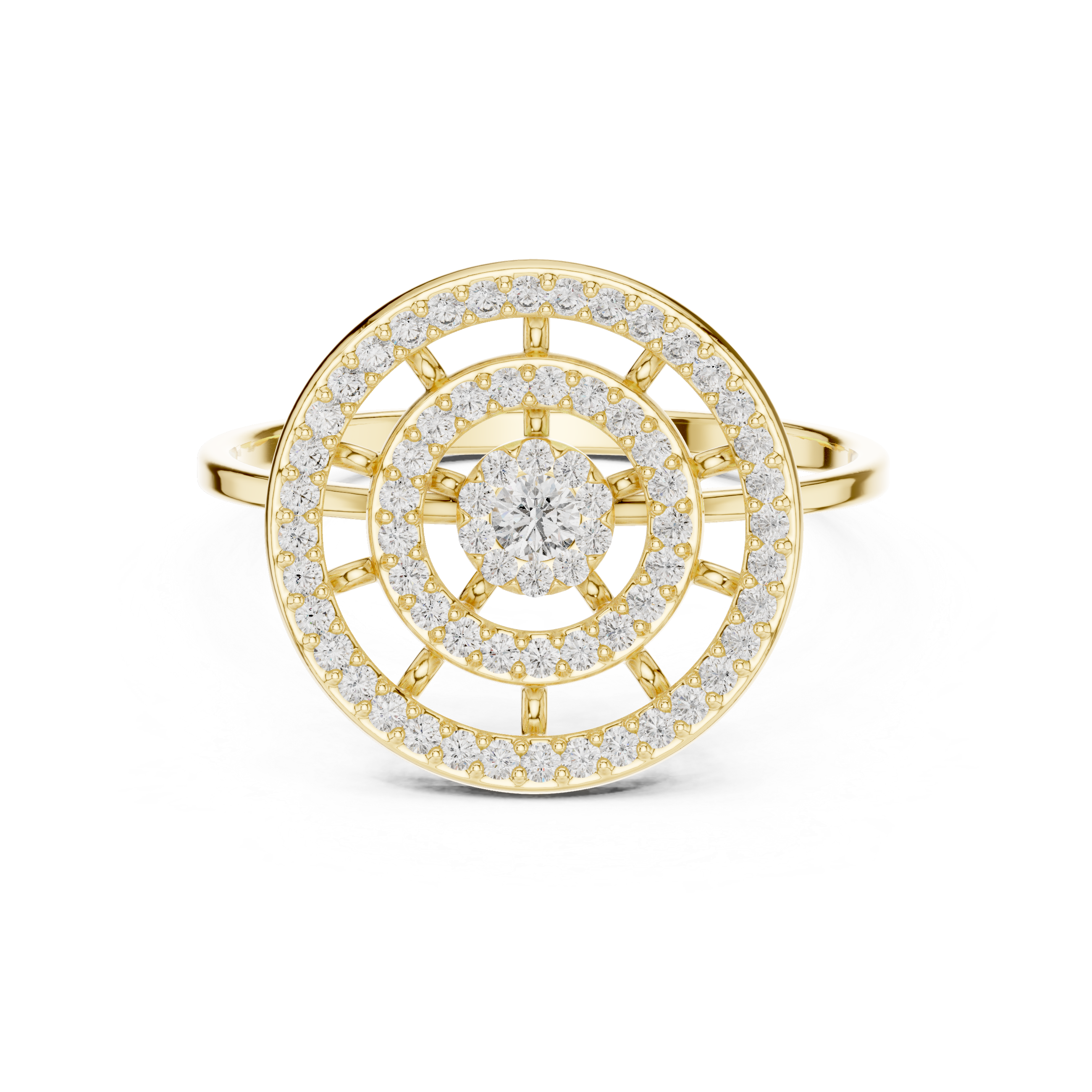 Halo Circle Diamond Ring