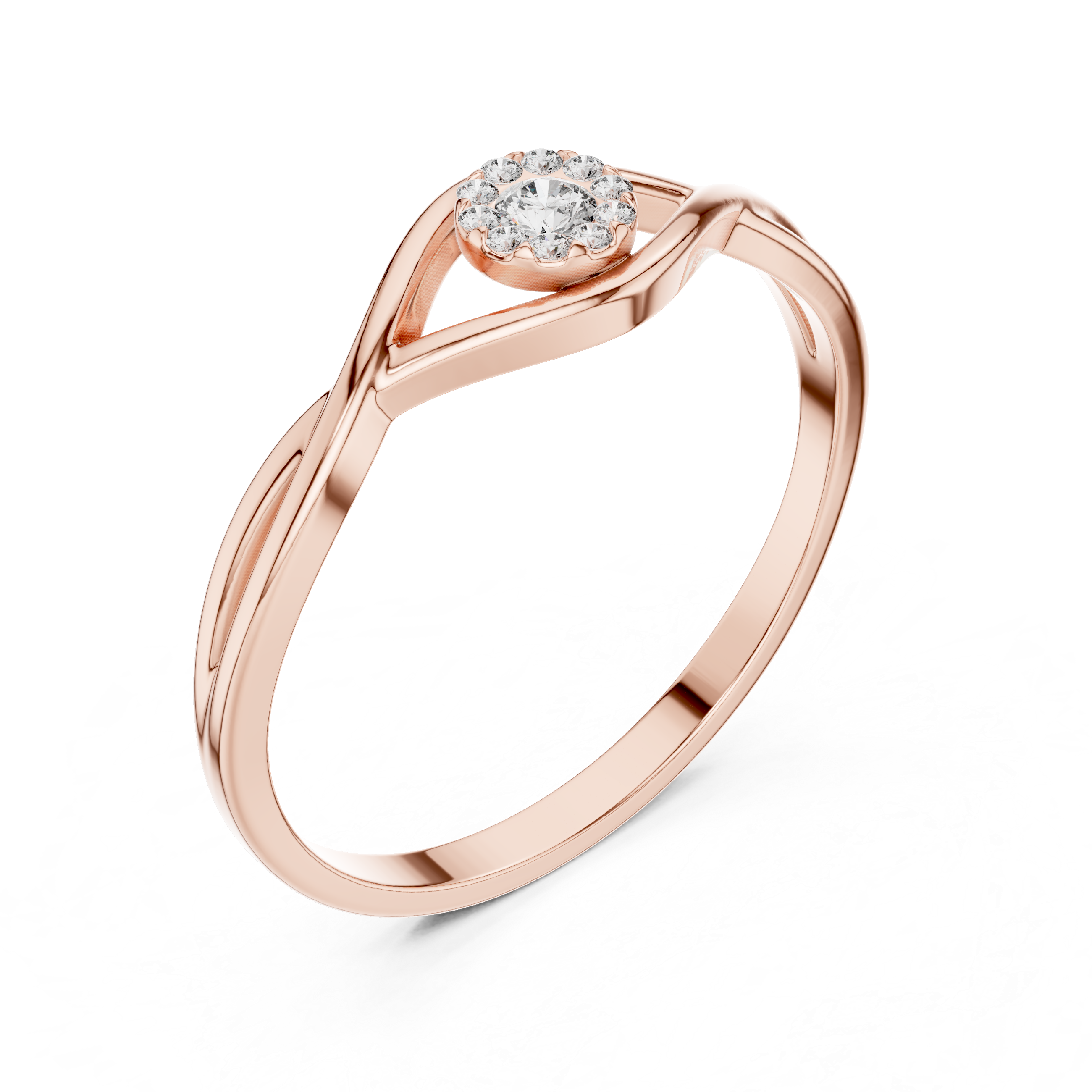 Twist Eye Diamond Ring
