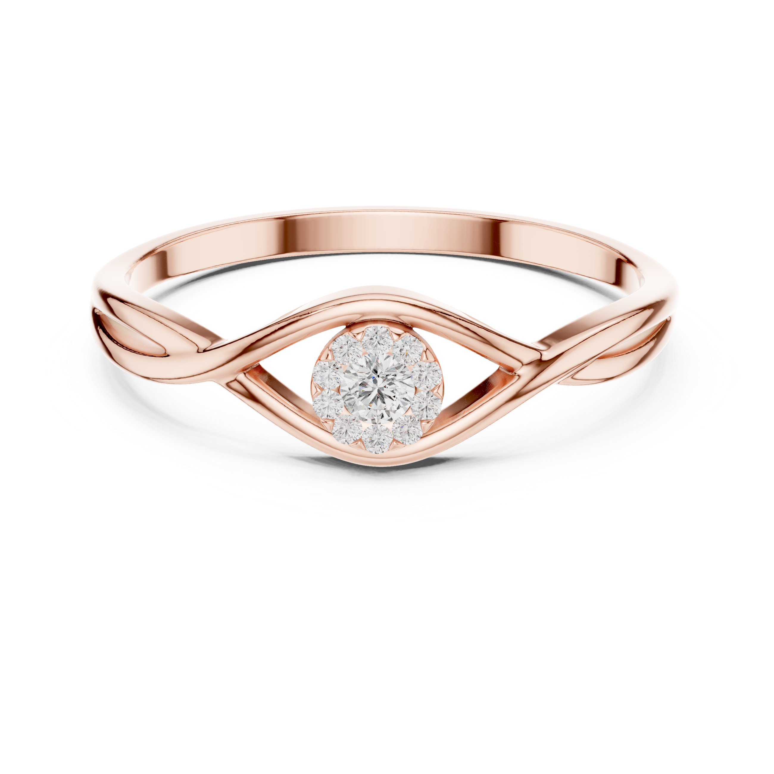 Twist Eye Diamond Ring