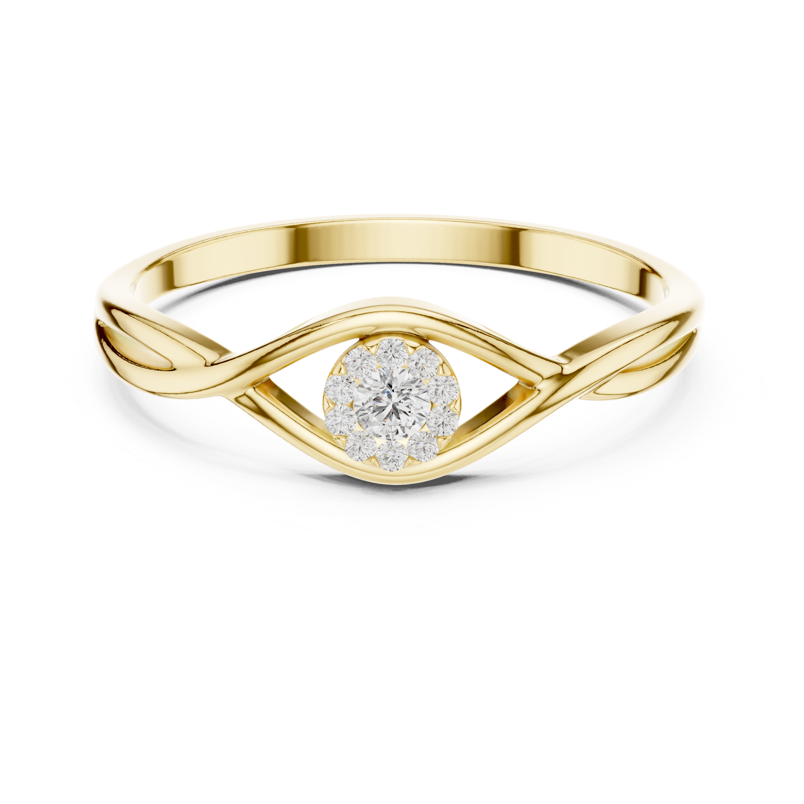 Twist Eye Diamond Ring