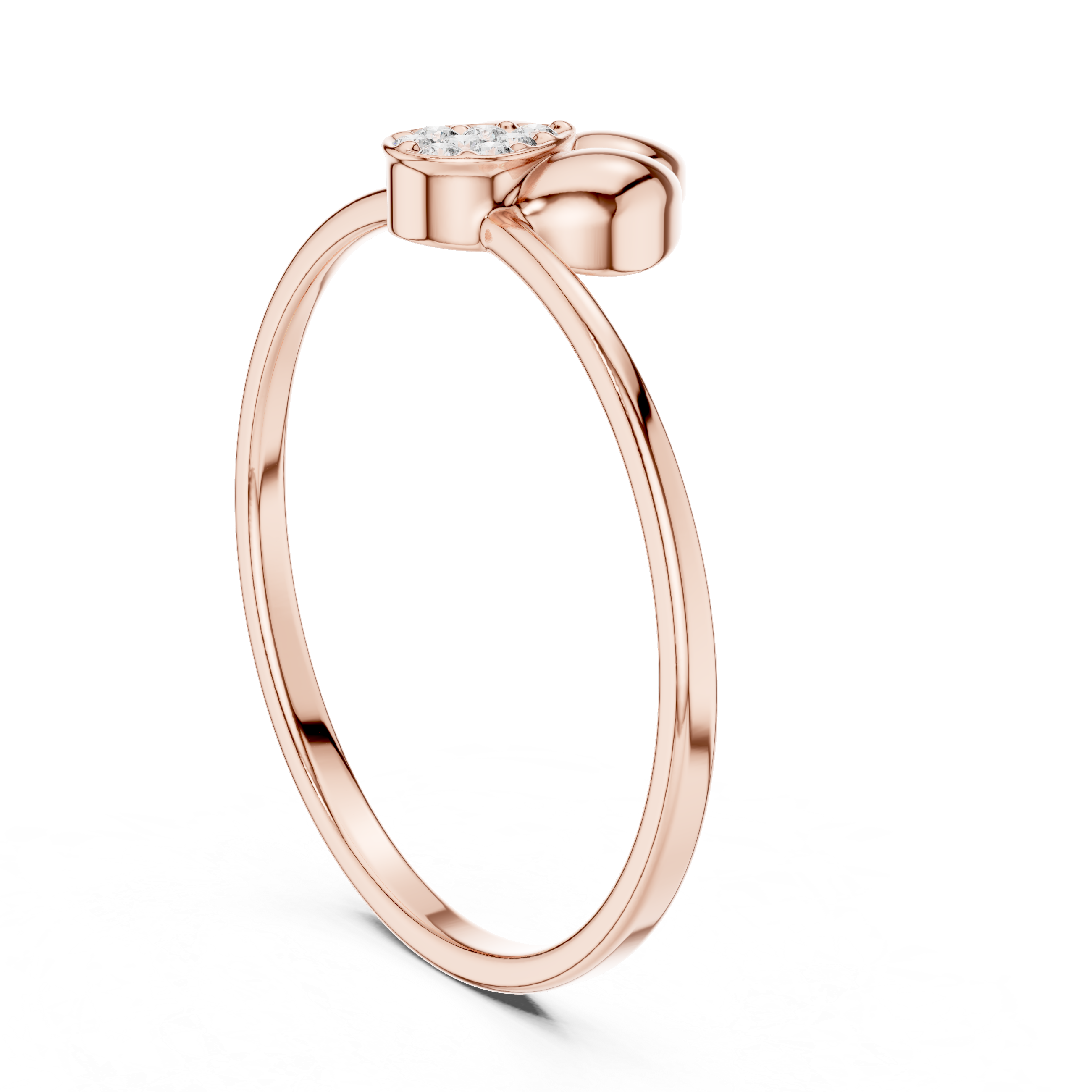 Flame Petal Diamond Ring