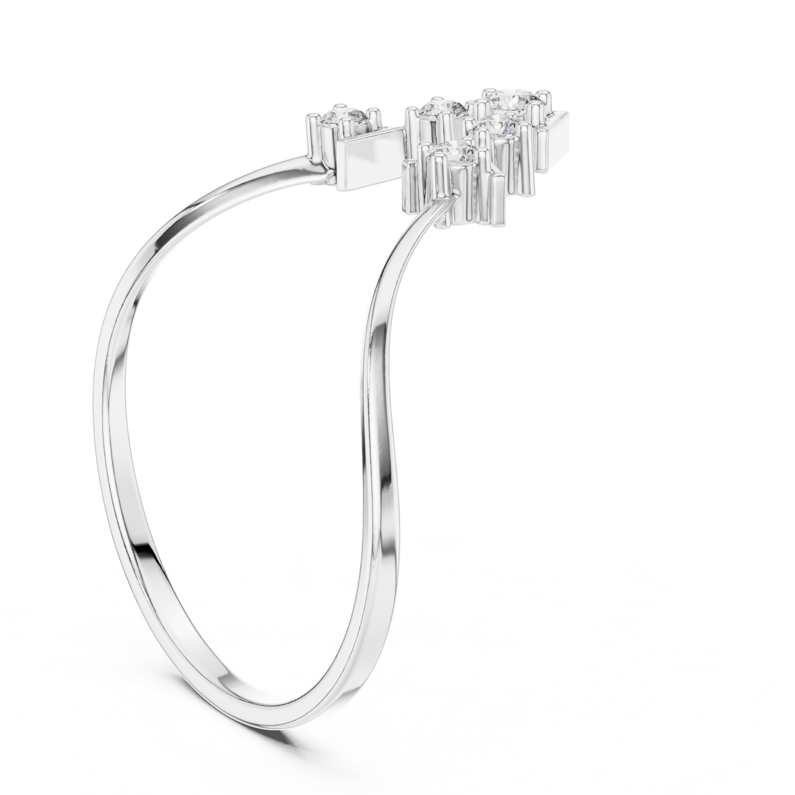 Crown Peak Diamond Ring