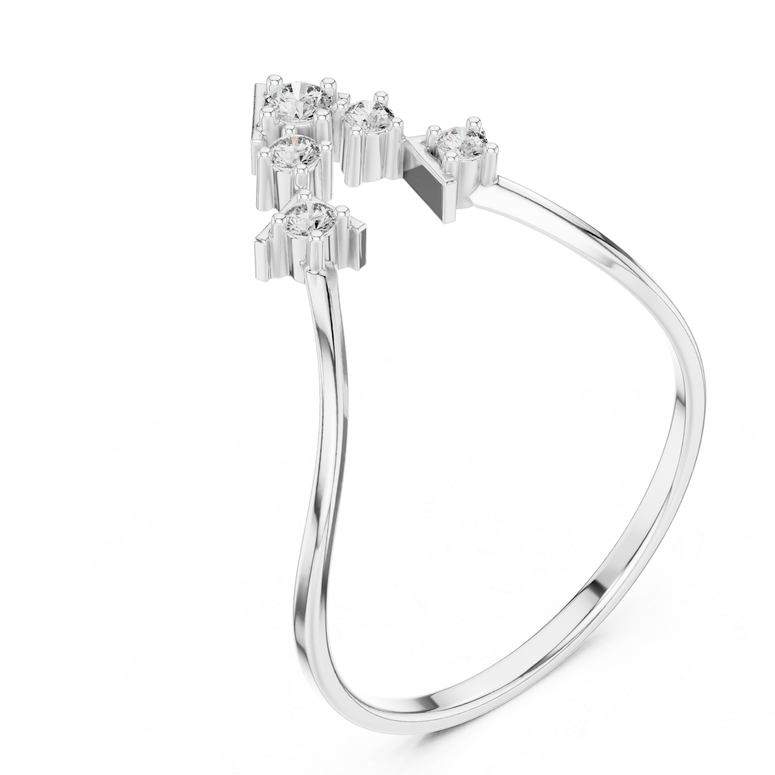 Crown Peak Diamond Ring
