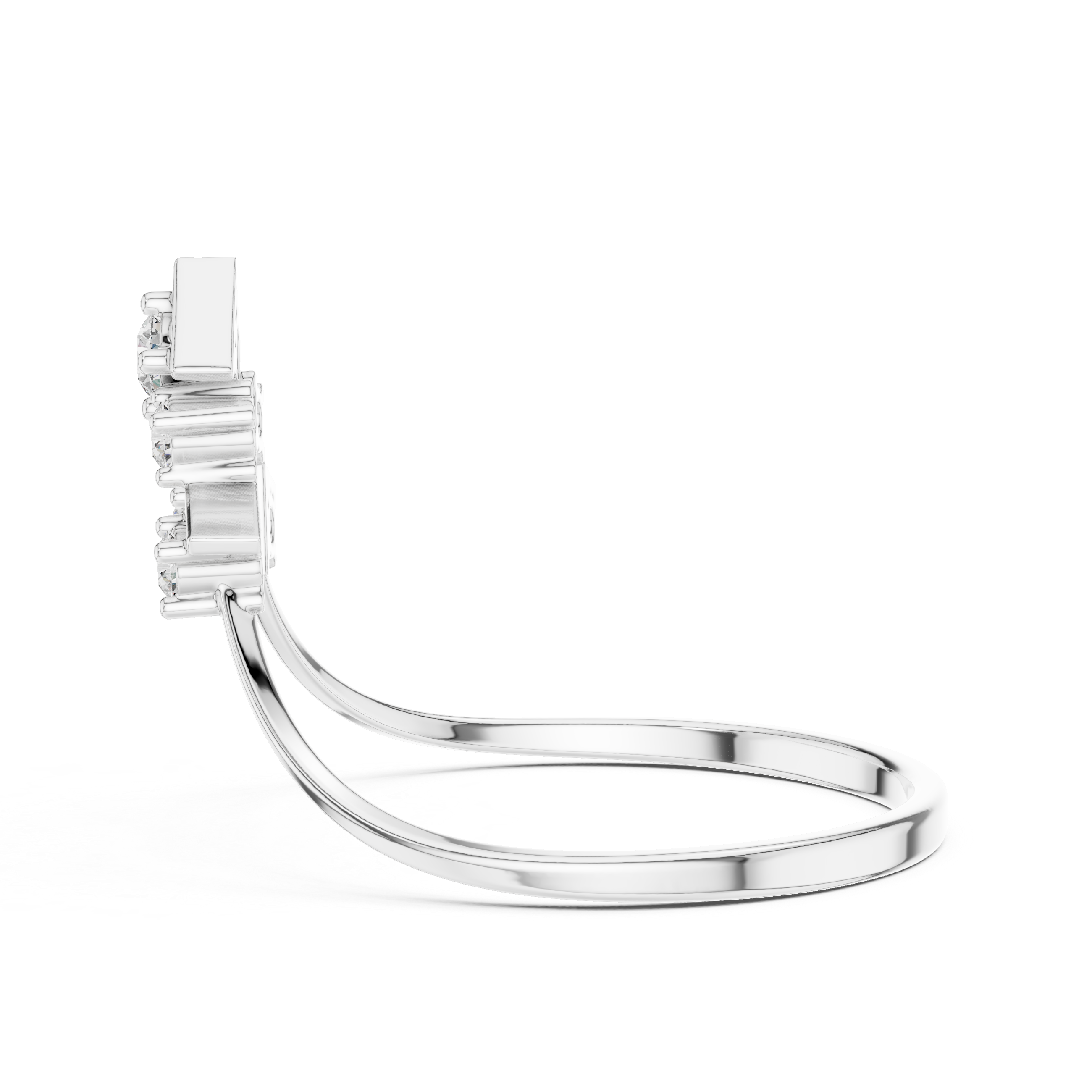 Crown Peak Diamond Ring