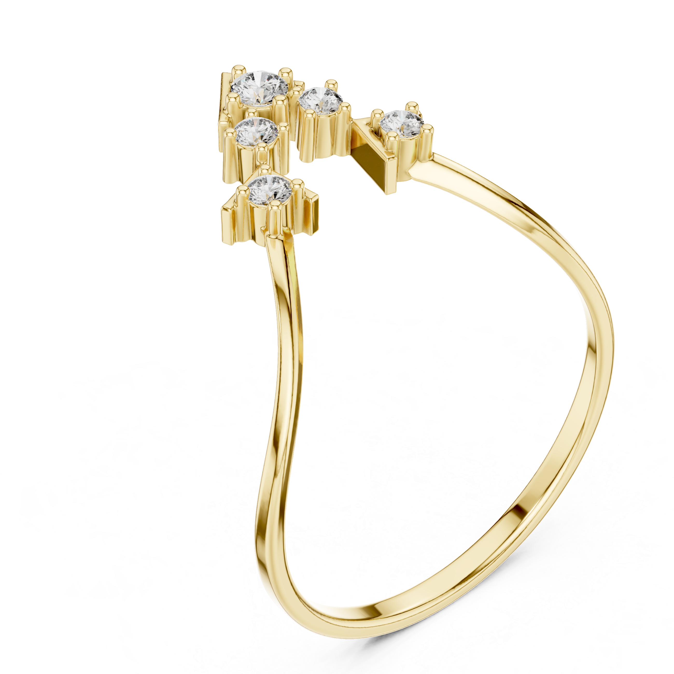 Crown Peak Diamond Ring