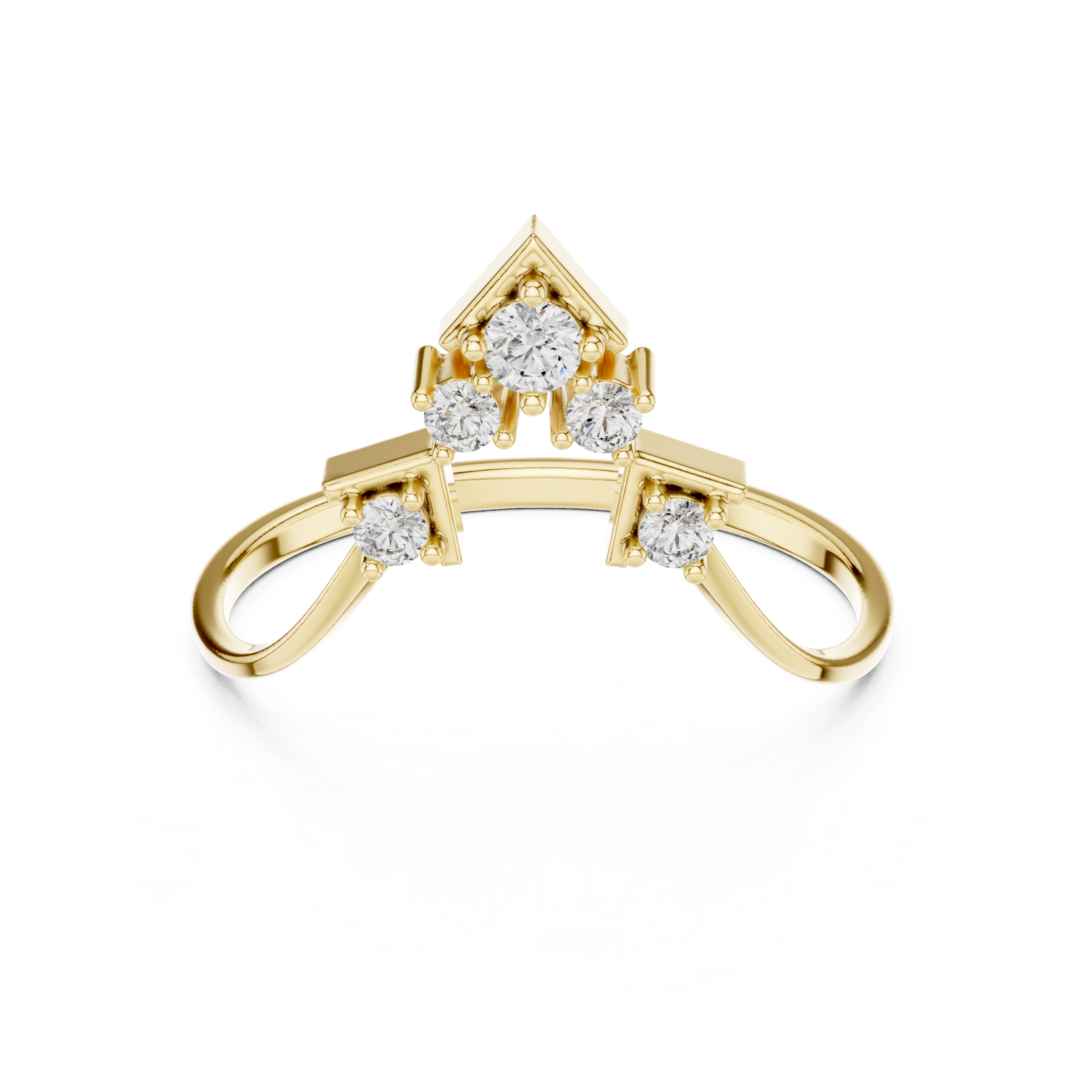 Crown Peak Diamond Ring