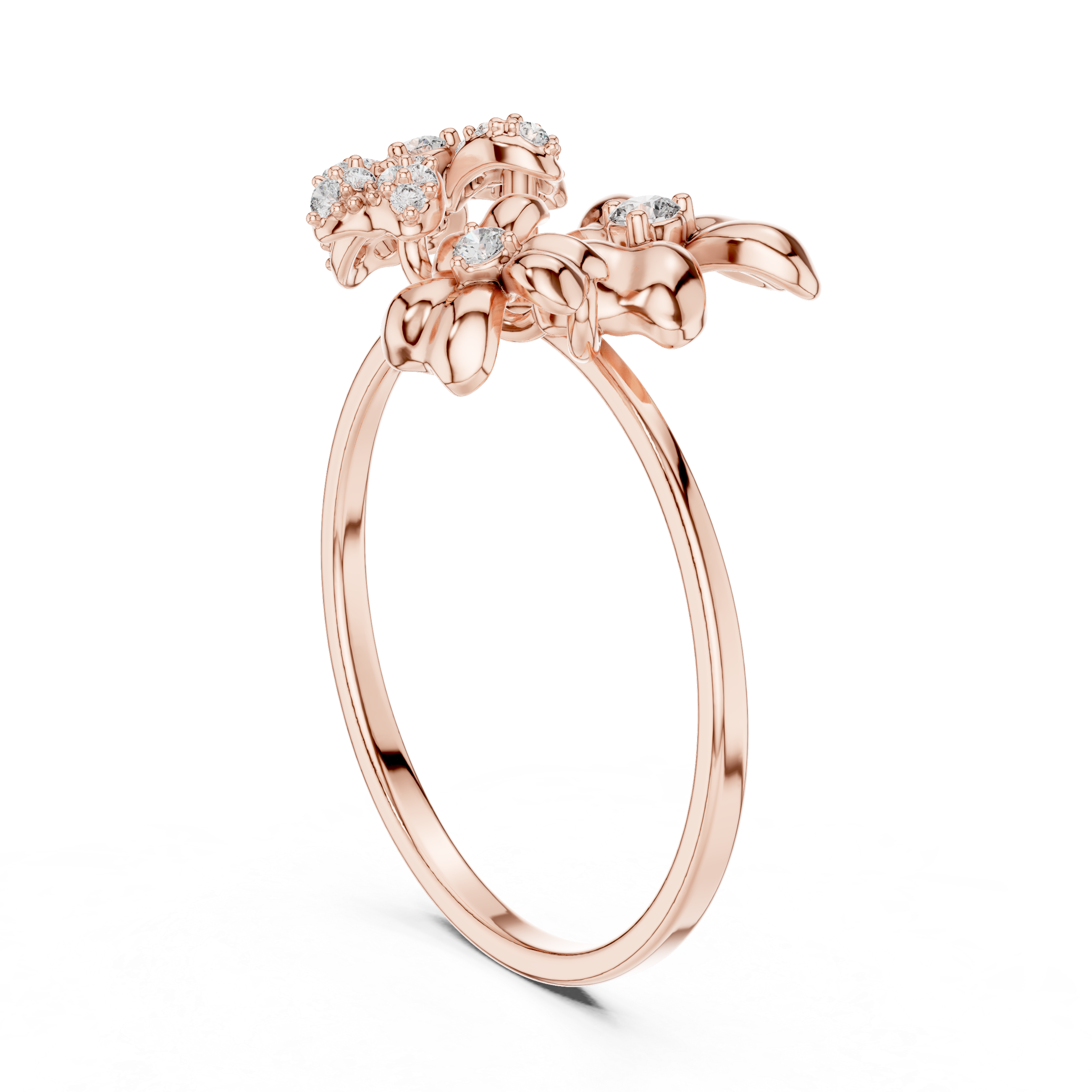 Floral Cluster Diamond Ring