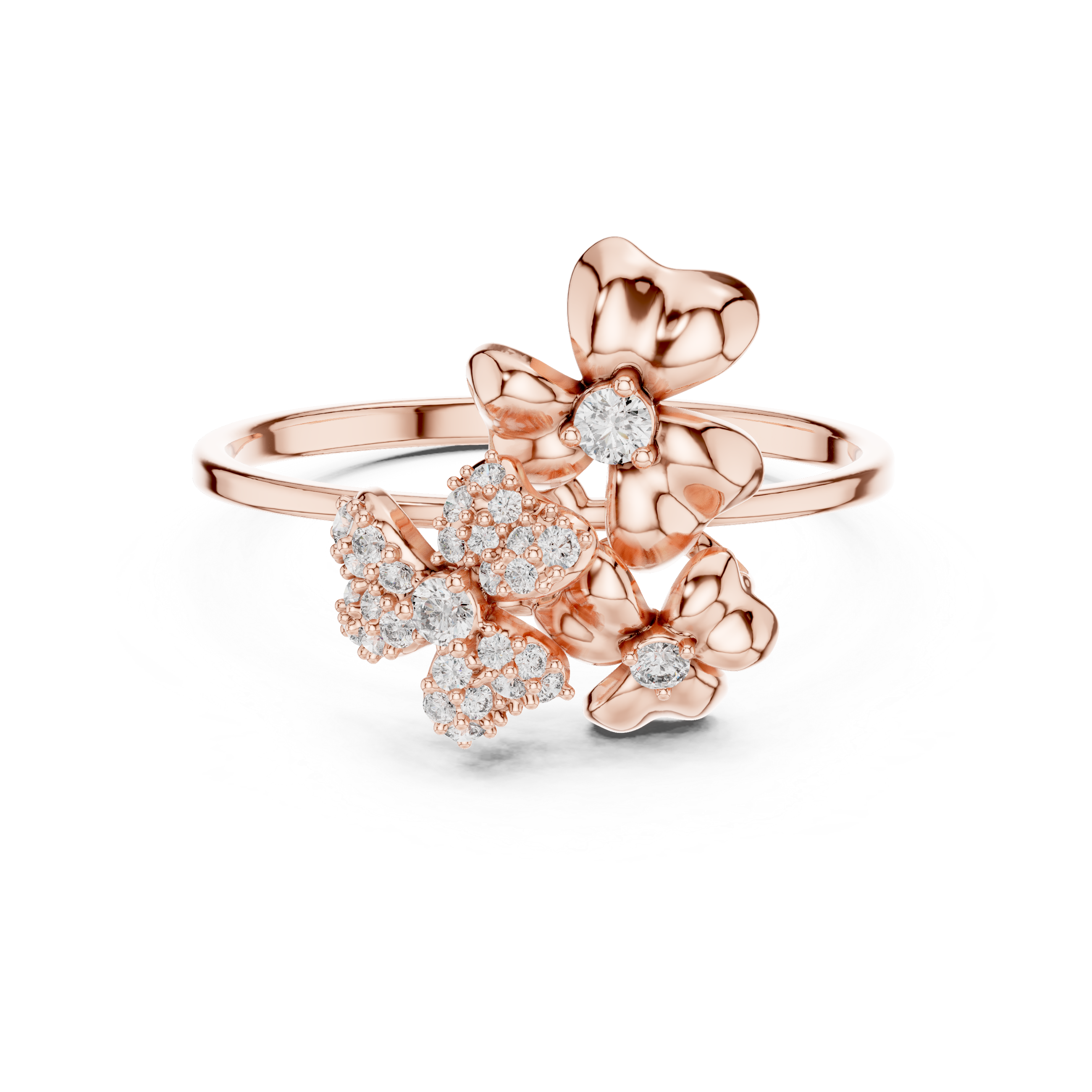 Floral Cluster Diamond Ring