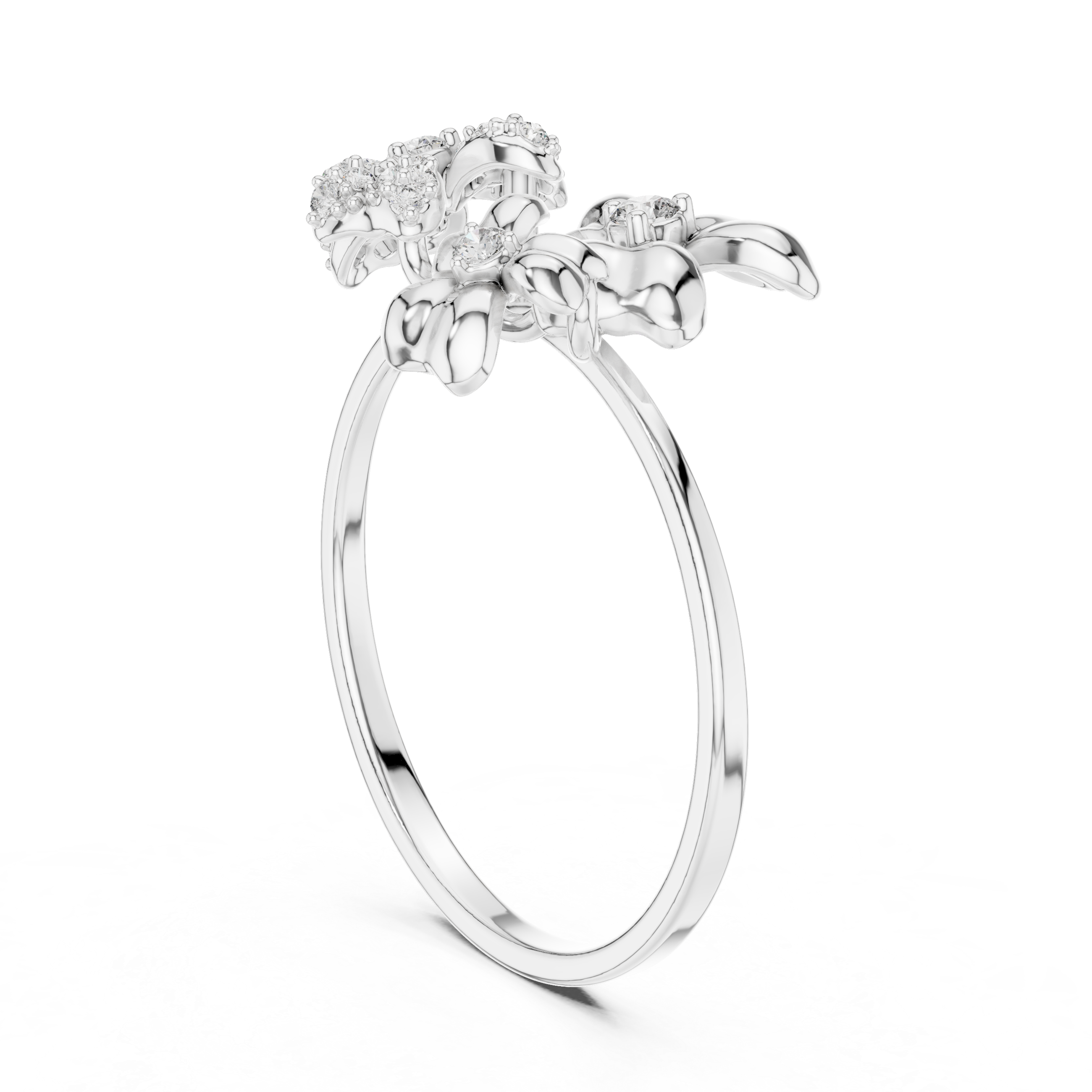Floral Cluster Diamond Ring