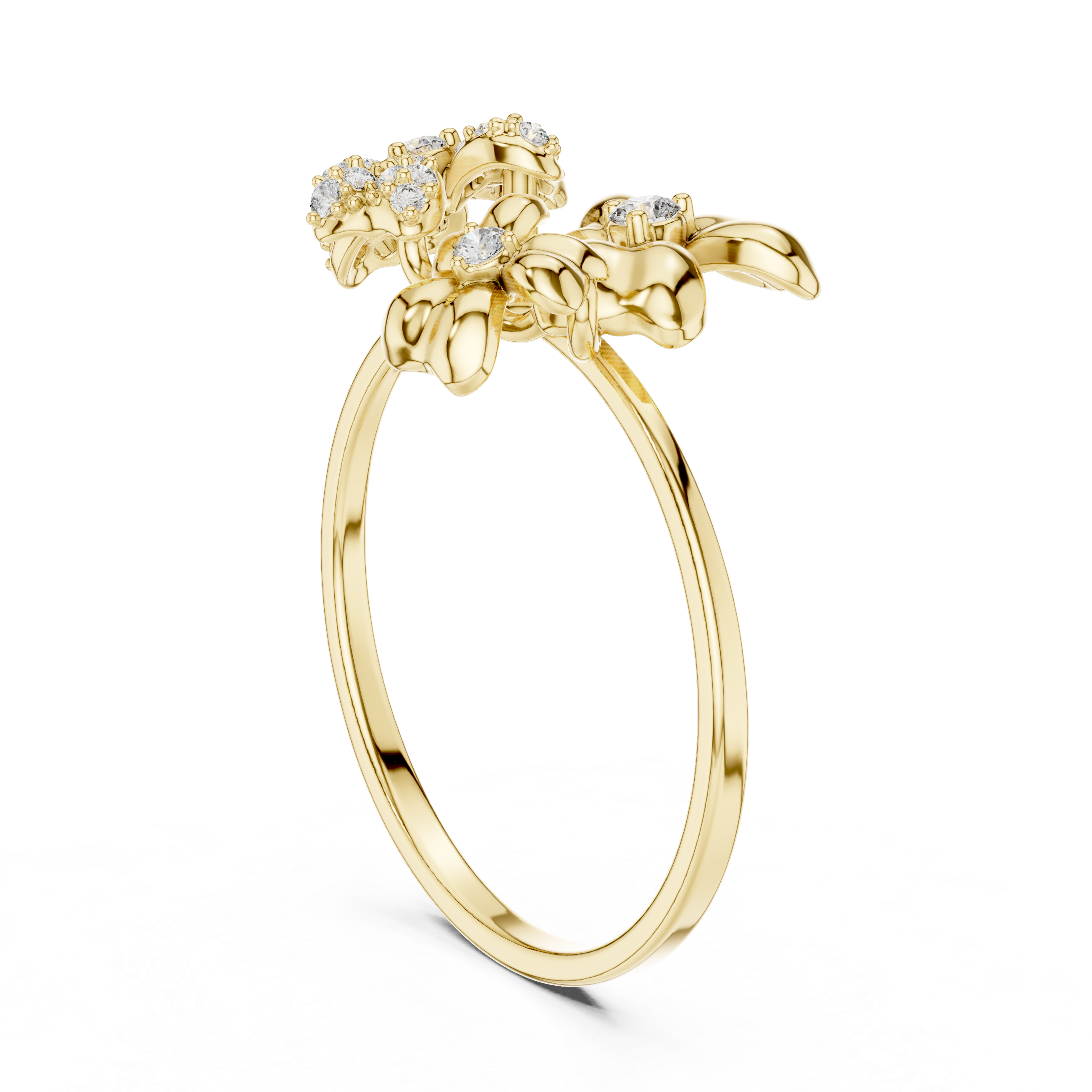 Floral Cluster Diamond Ring
