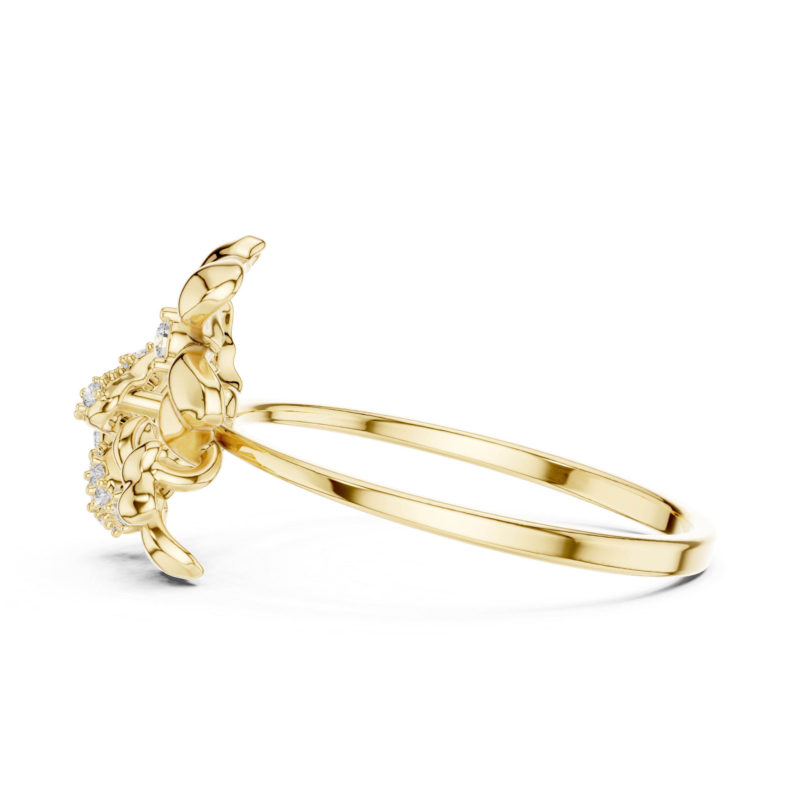 Floral Cluster Diamond Ring