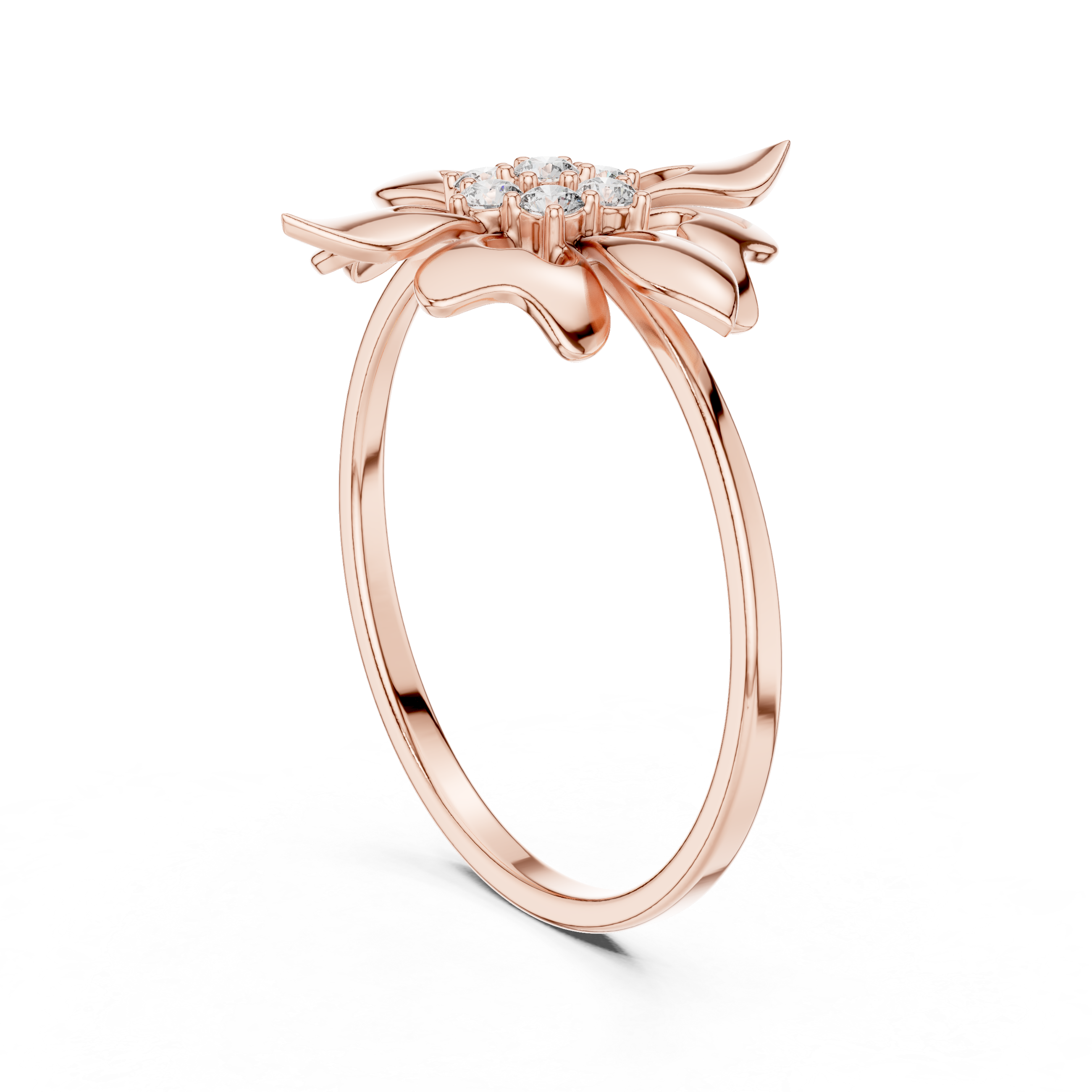 Floral Star Diamond Ring