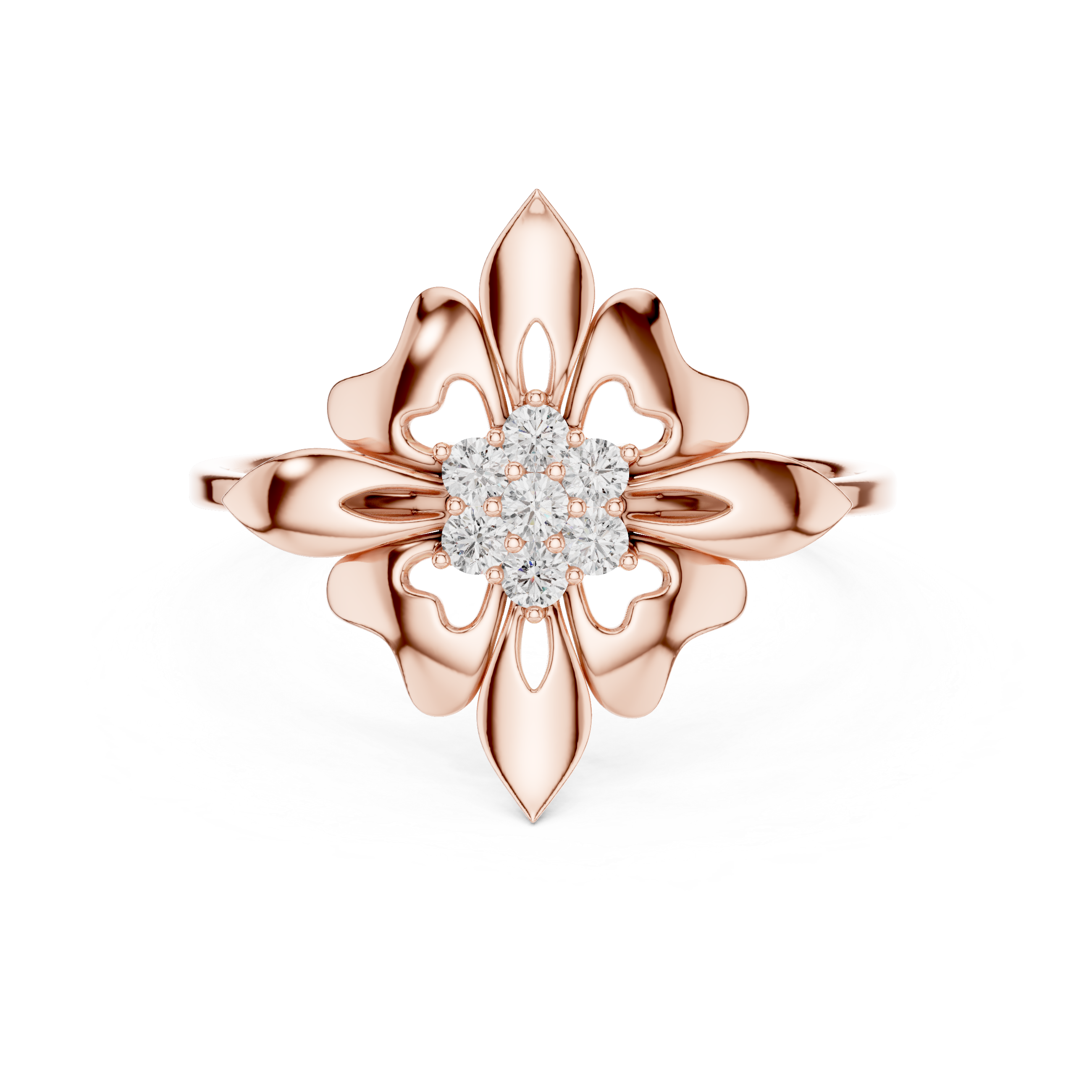 Floral Star Diamond Ring