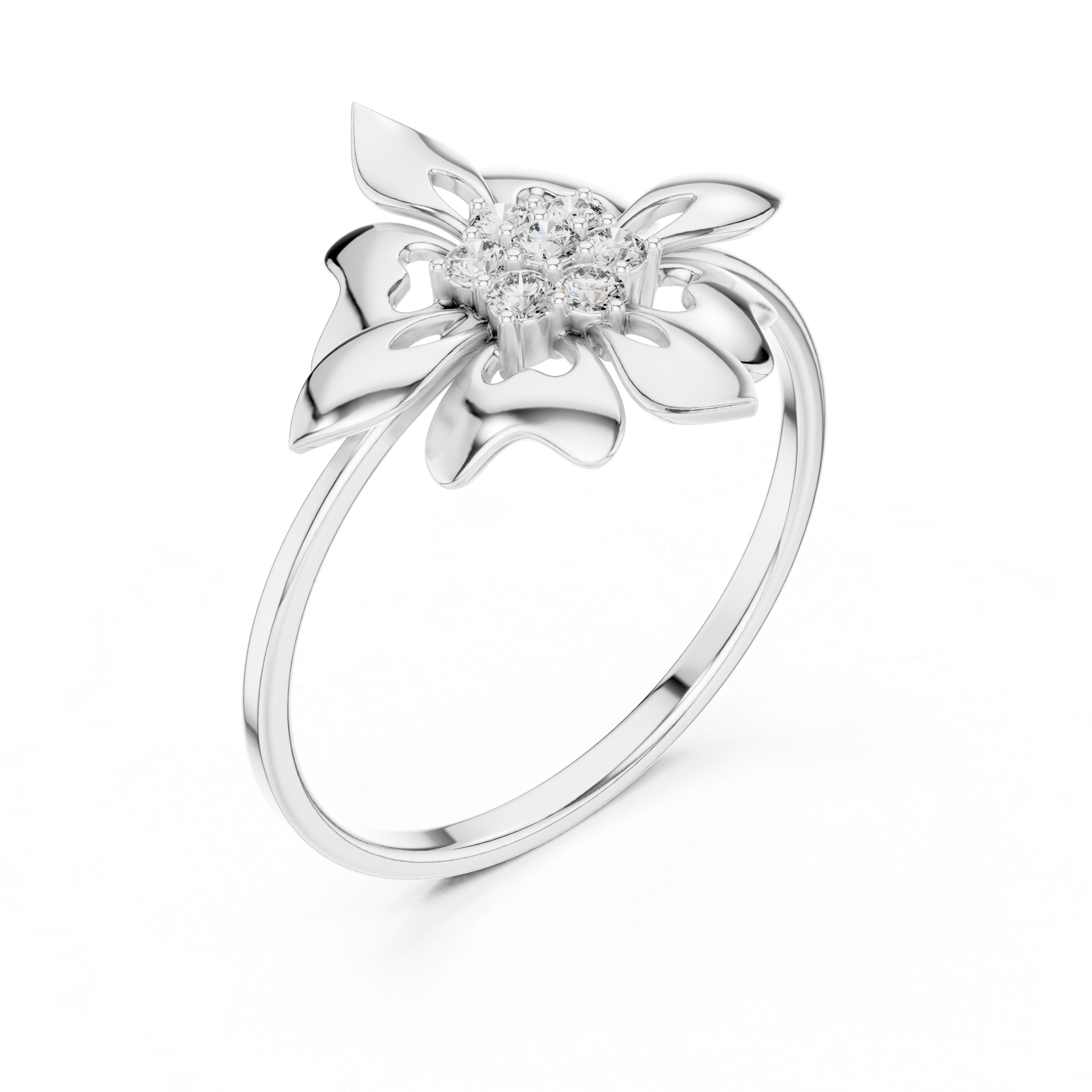Floral Star Diamond Ring