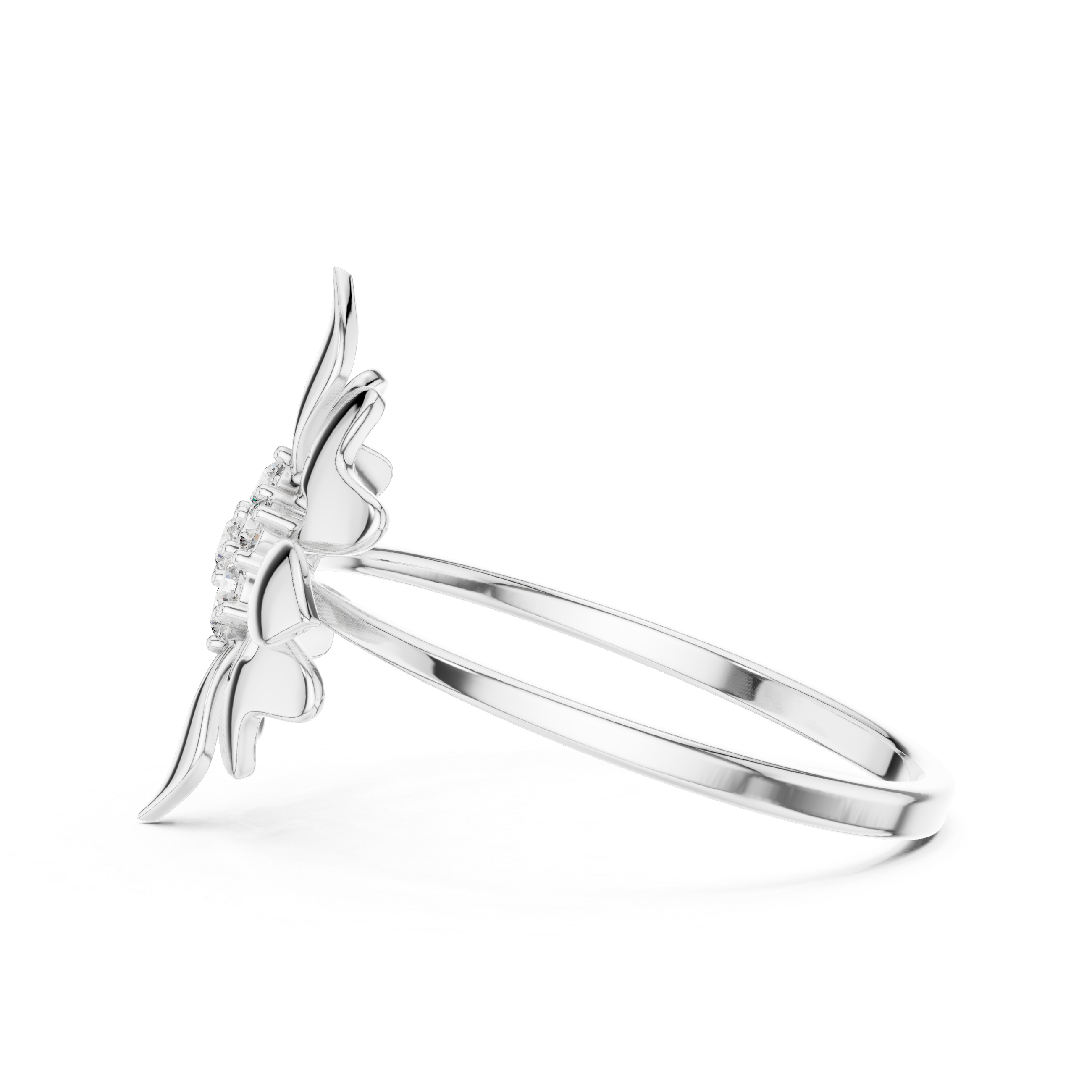 Floral Star Diamond Ring