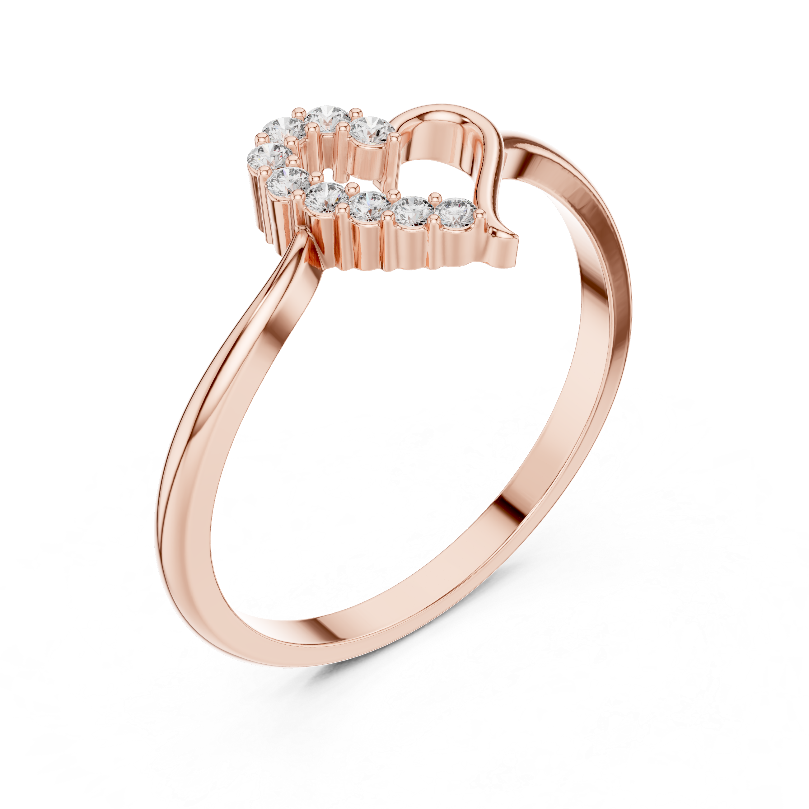 Luxury Diamond Heart Ring