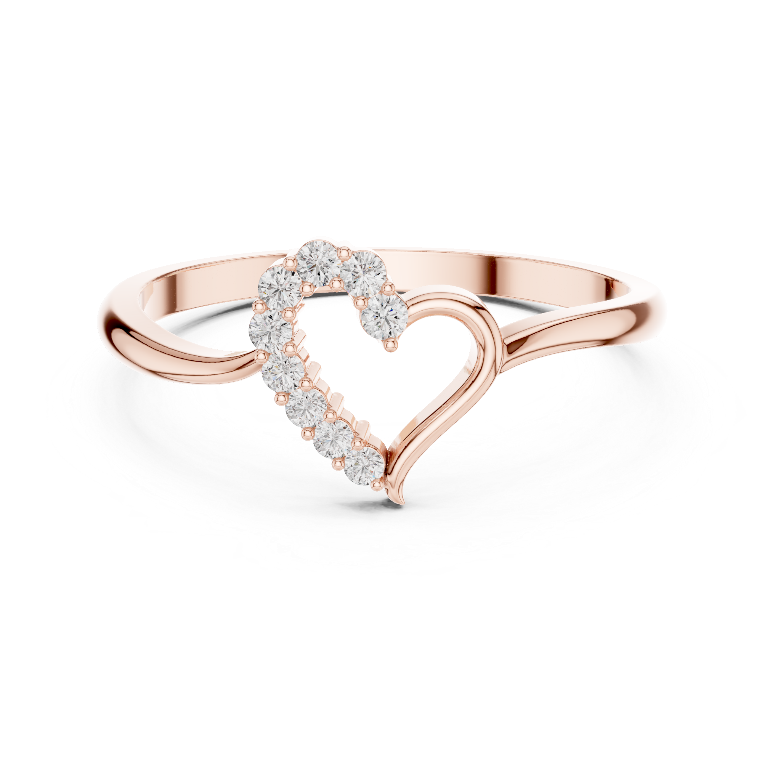 Luxury Diamond Heart Ring