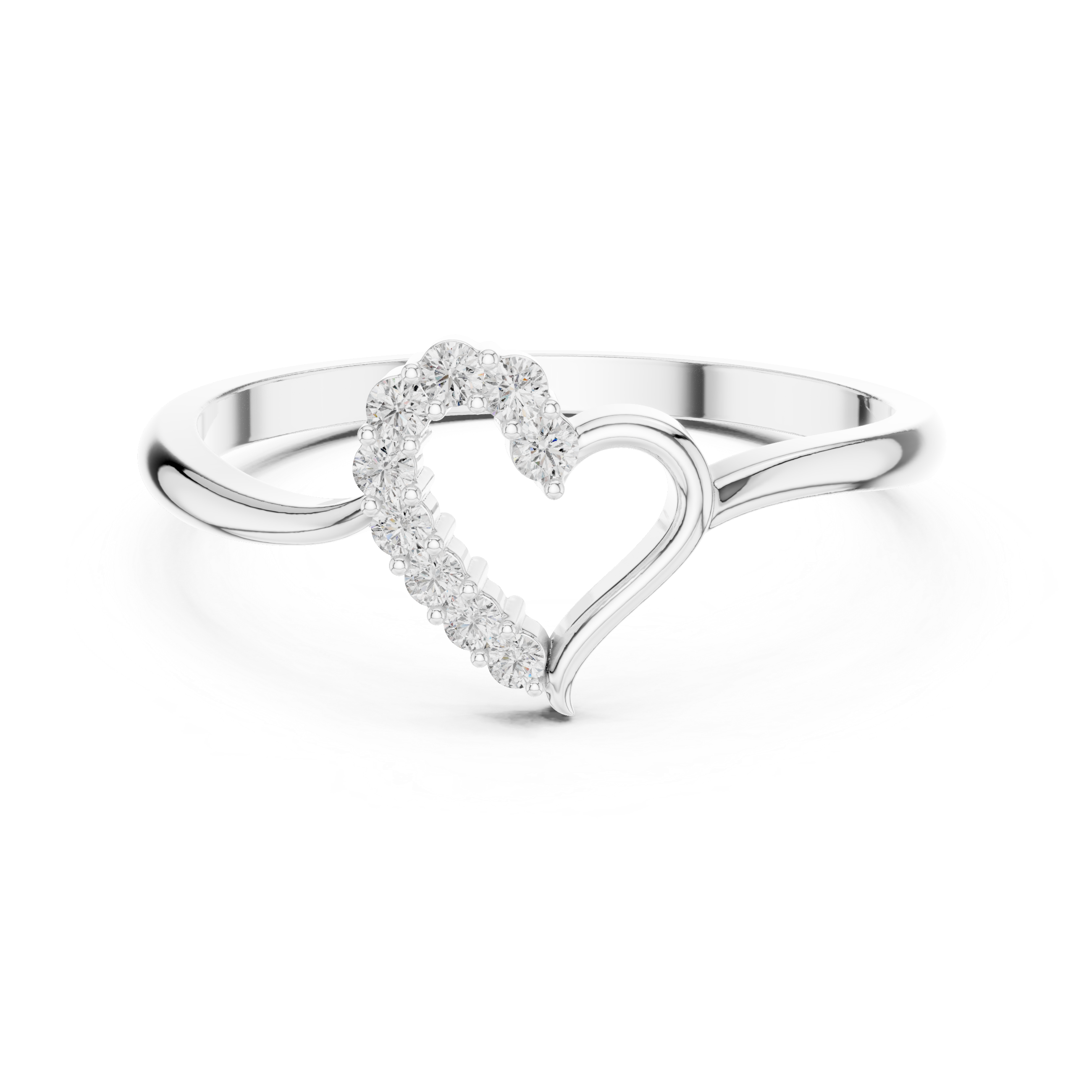 Luxury Diamond Heart Ring