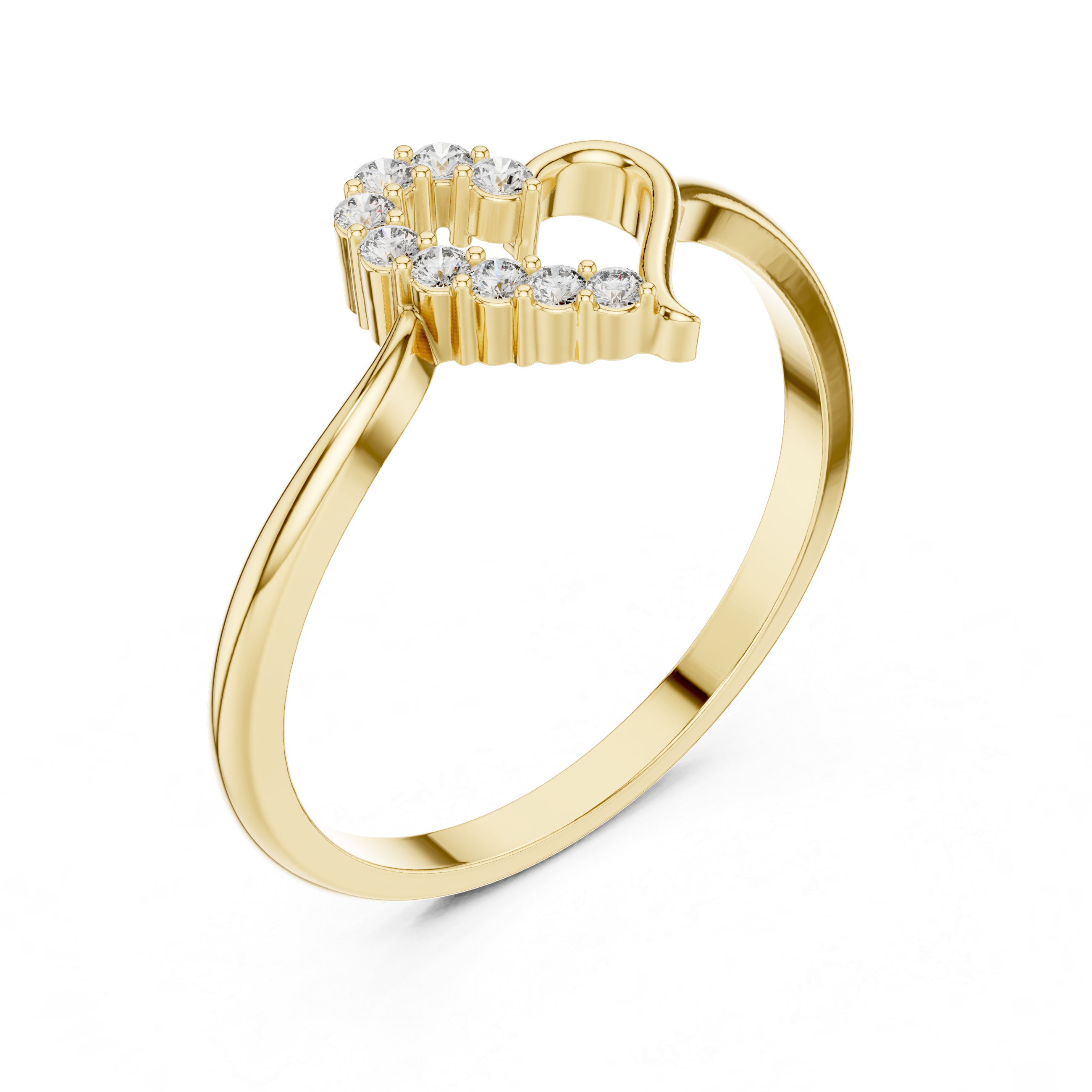 Luxury Diamond Heart Ring