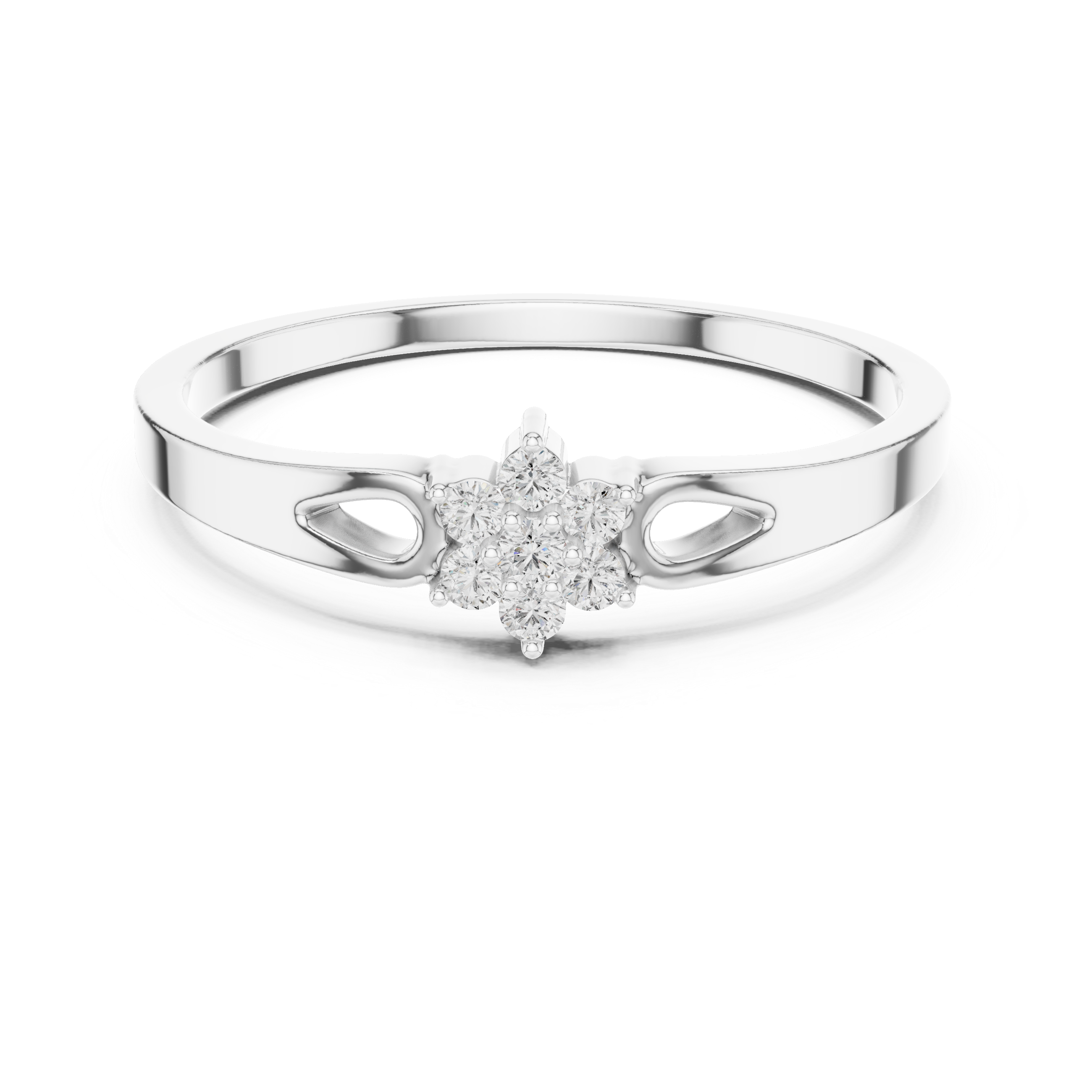 Luxury Diamond Flower Ring