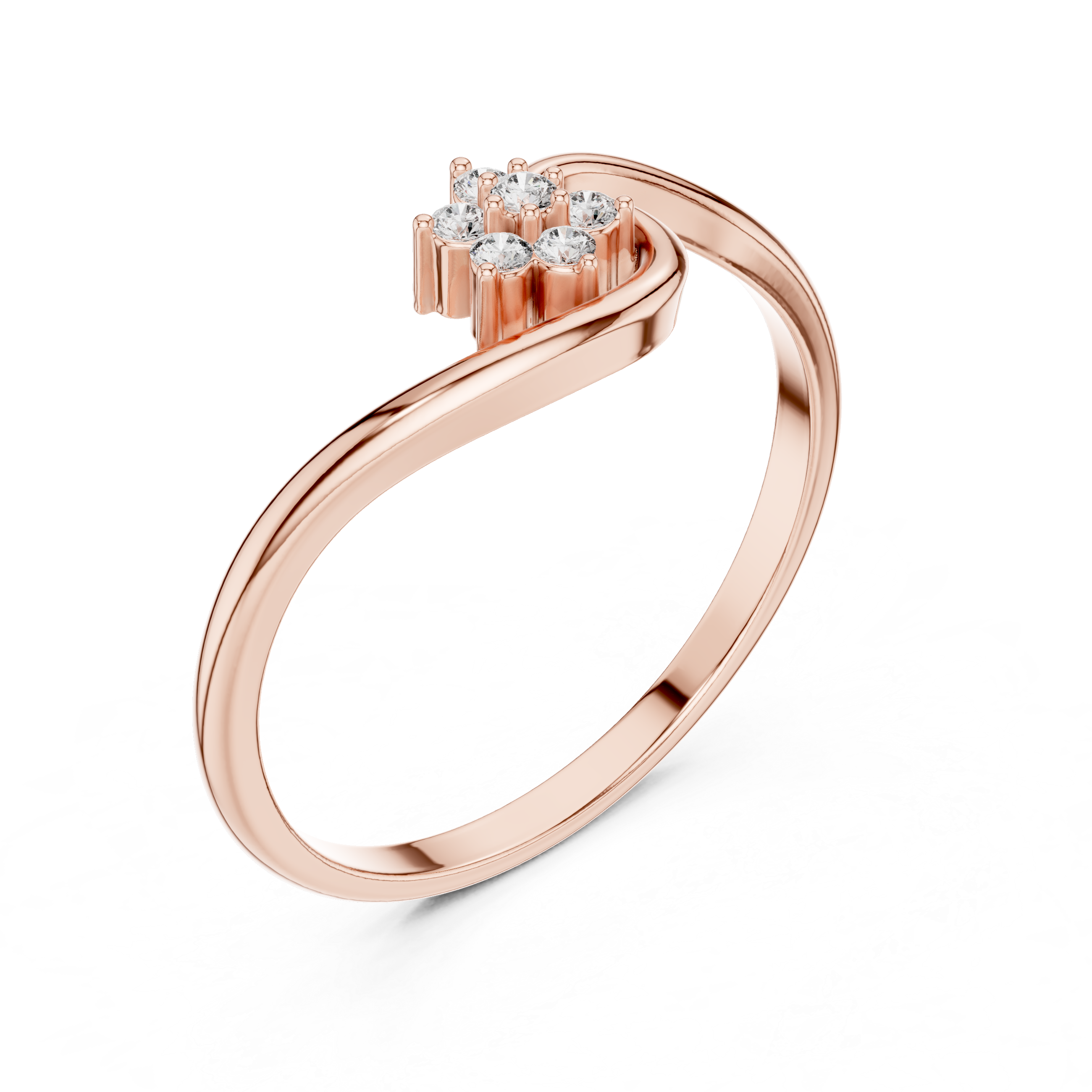 Luxury Swirl Diamond Ring